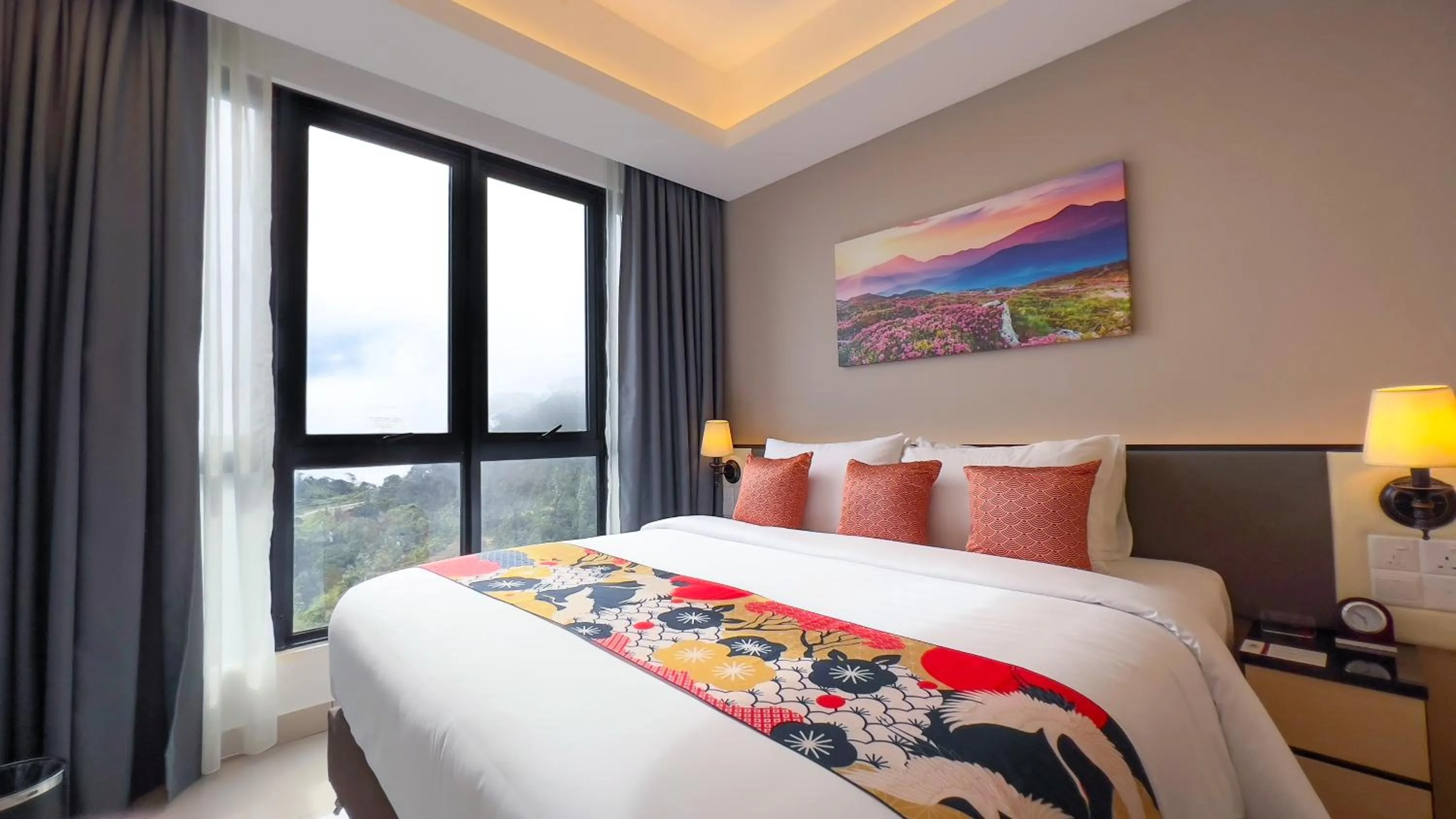 Bed in The Yanné, Onsen Hotel