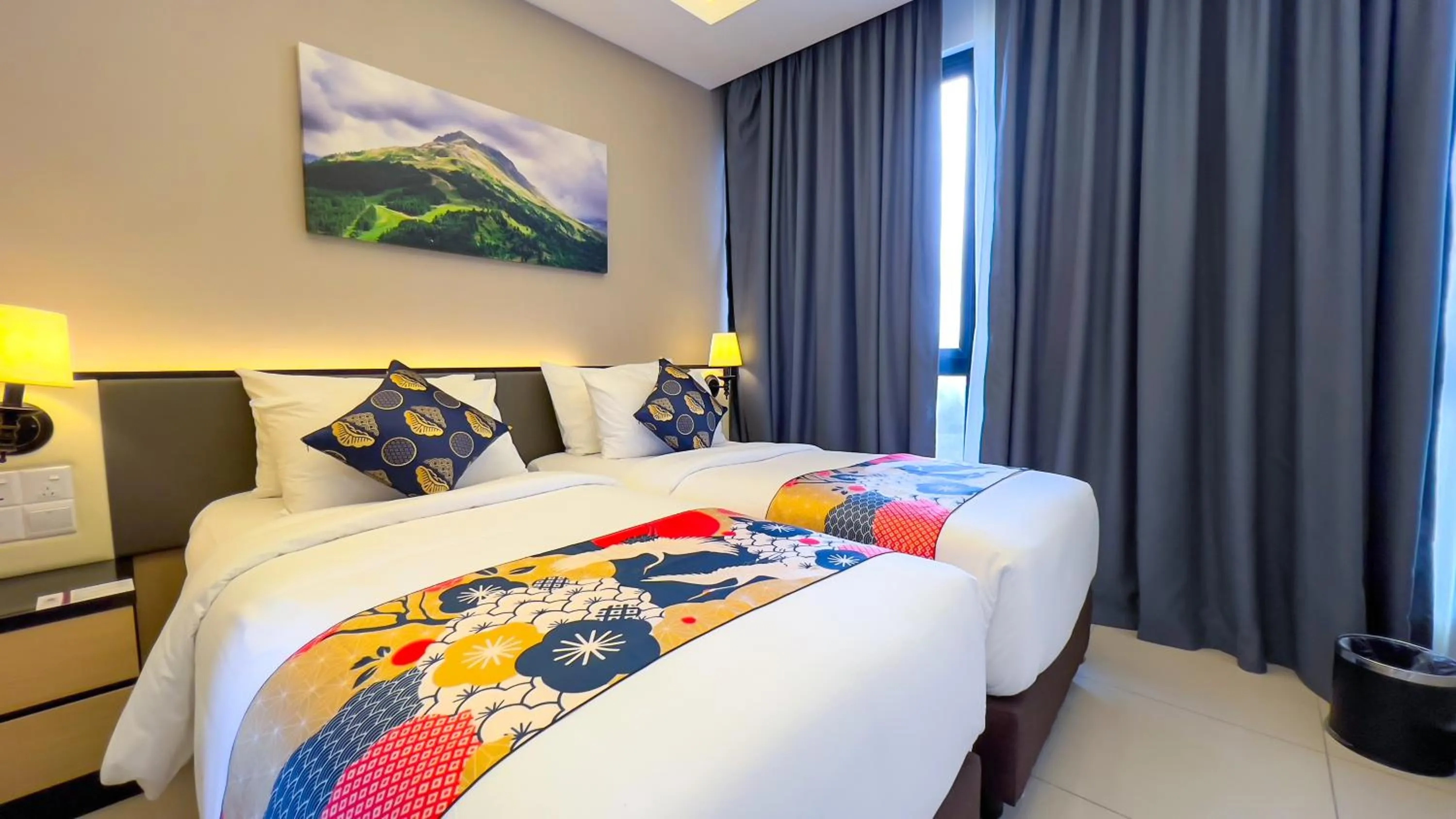 Bed in The Yanné, Onsen Hotel