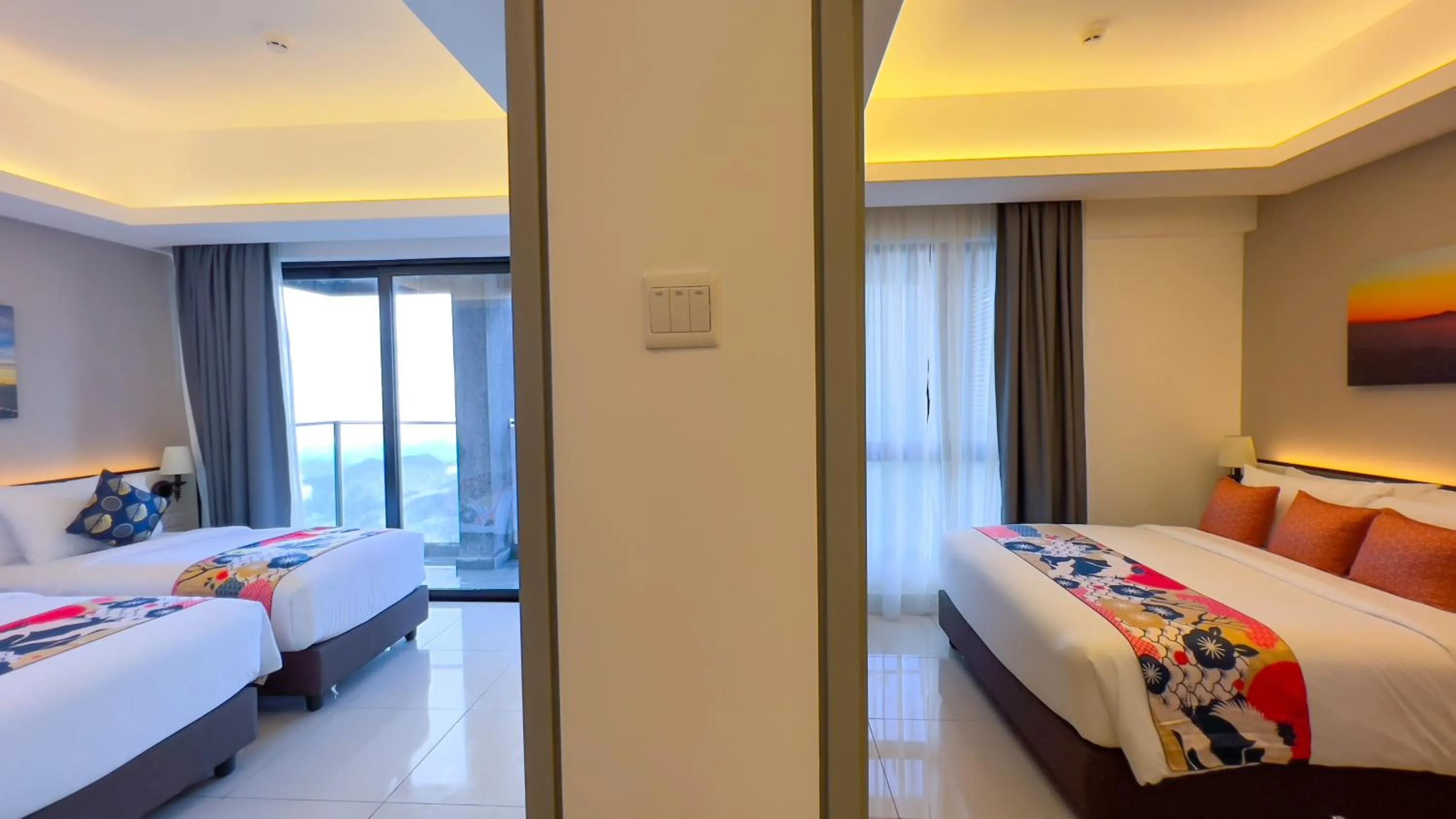 Bed in The Yanné, Onsen Hotel