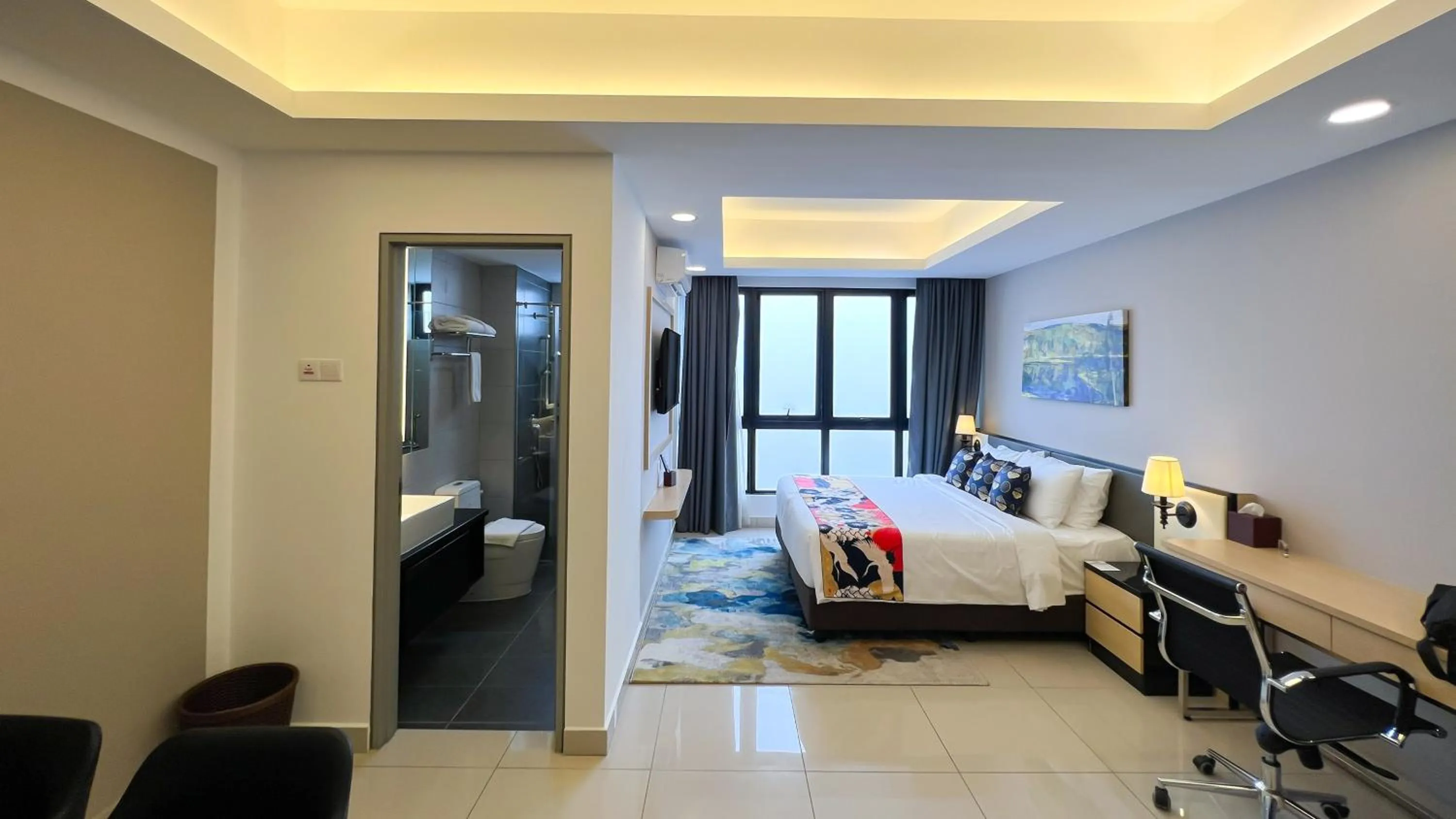 Bed in The Yanné, Onsen Hotel