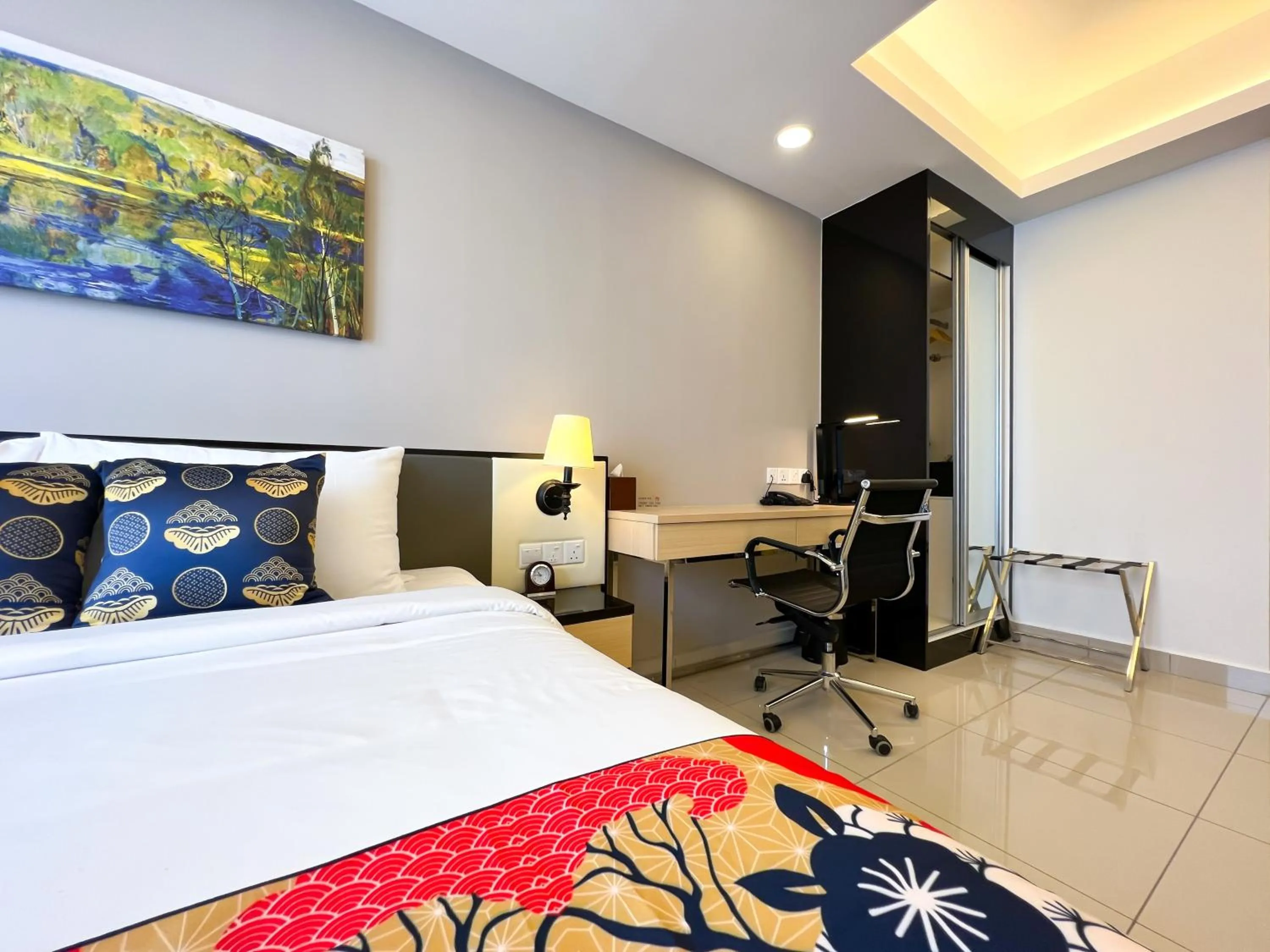 Bed in The Yanné, Onsen Hotel