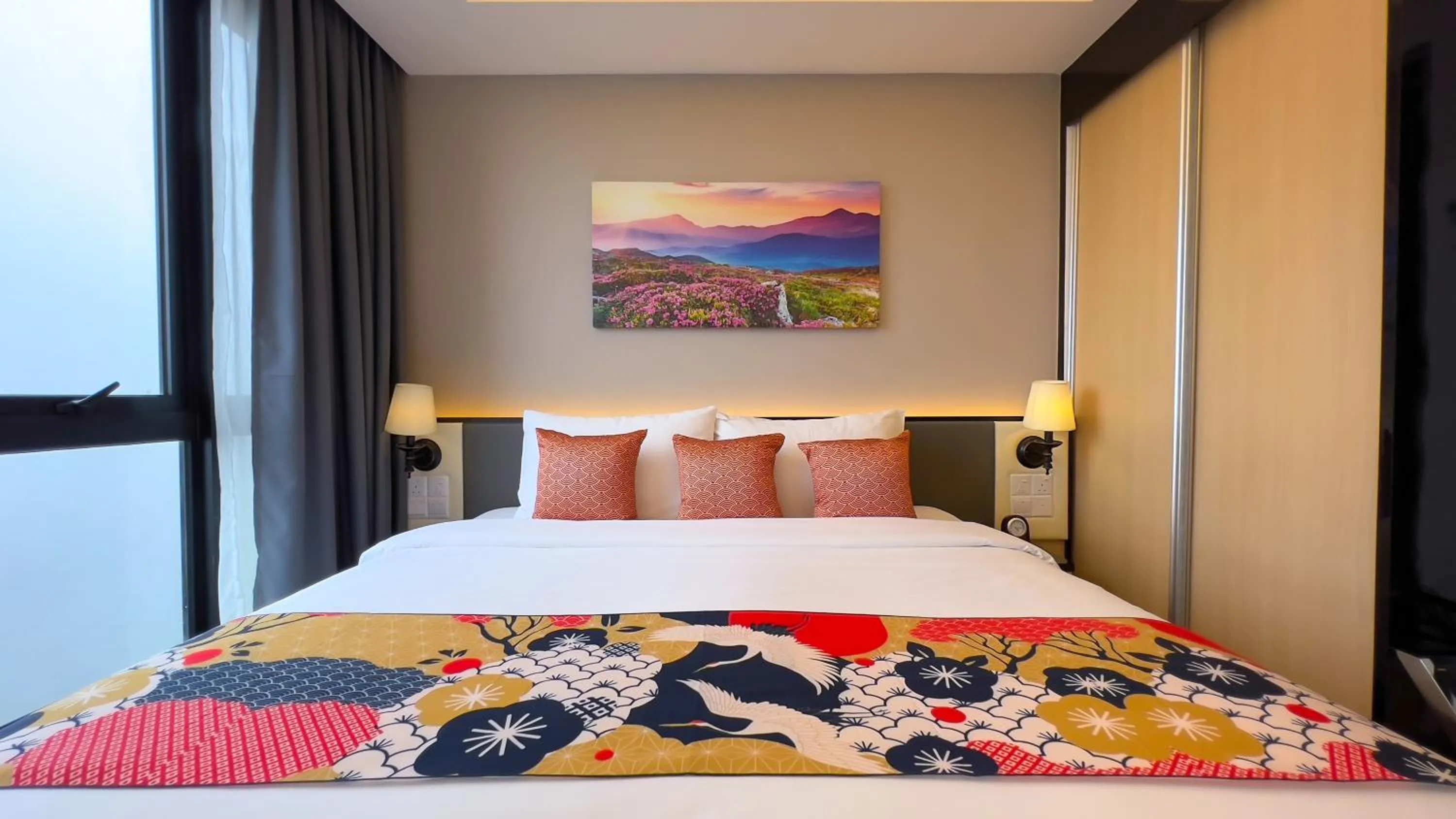 Bed in The Yanné, Onsen Hotel