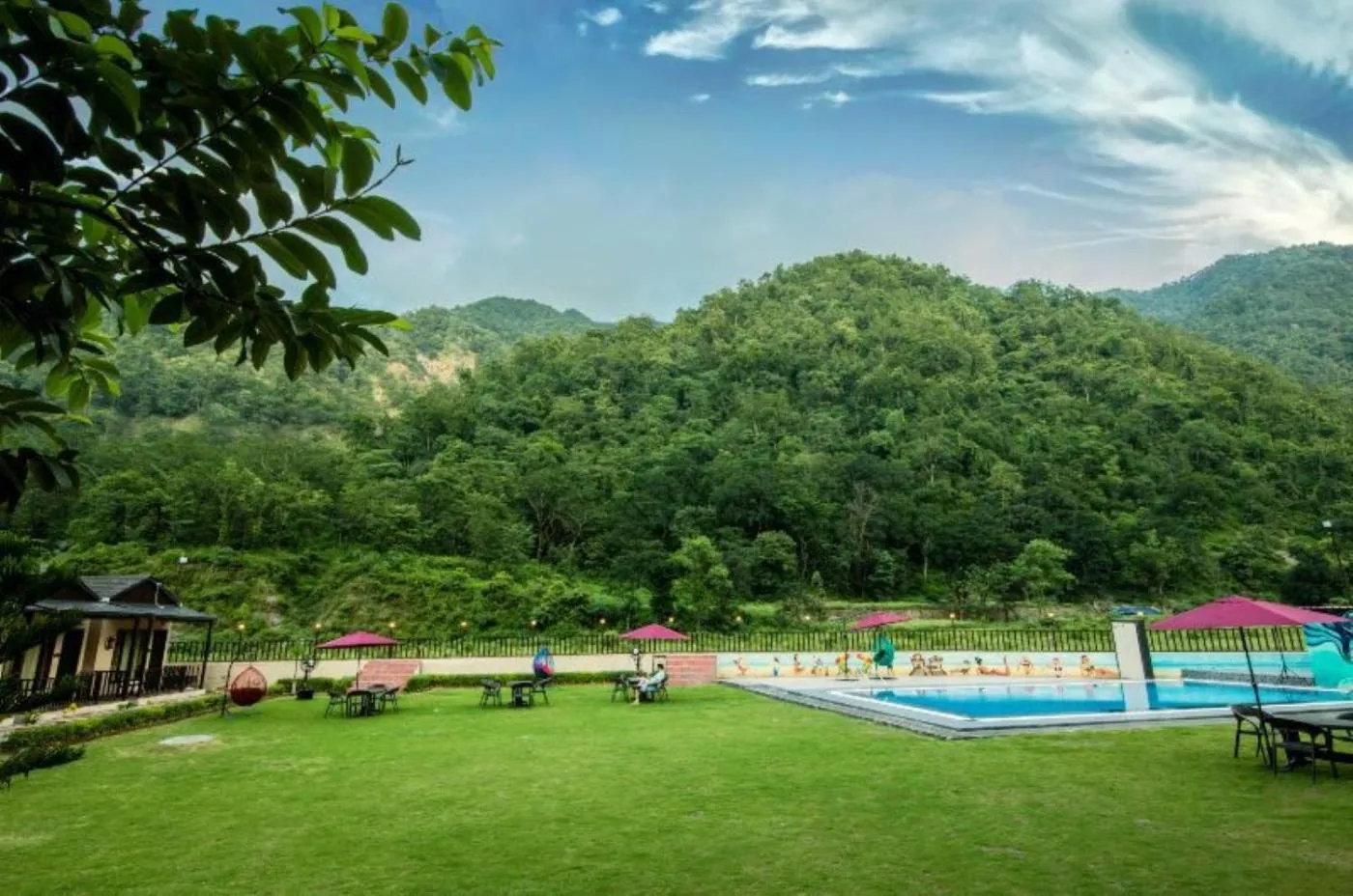 Mountain view in DLS MJ River Resort, Rishikesh