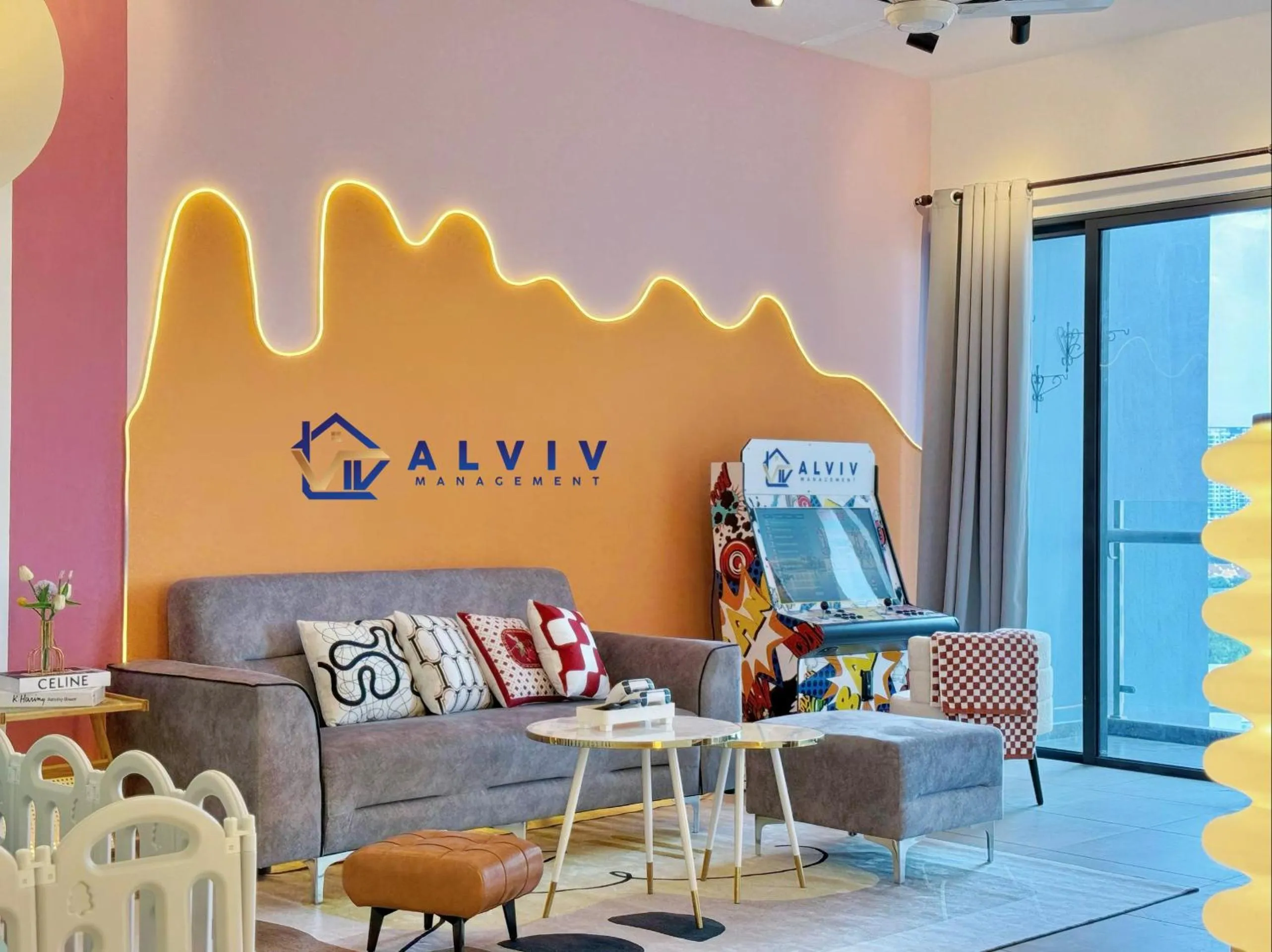 Living room in Atlantis Melaka I 5-11pax I 5min JonkerSt By Alviv Management
