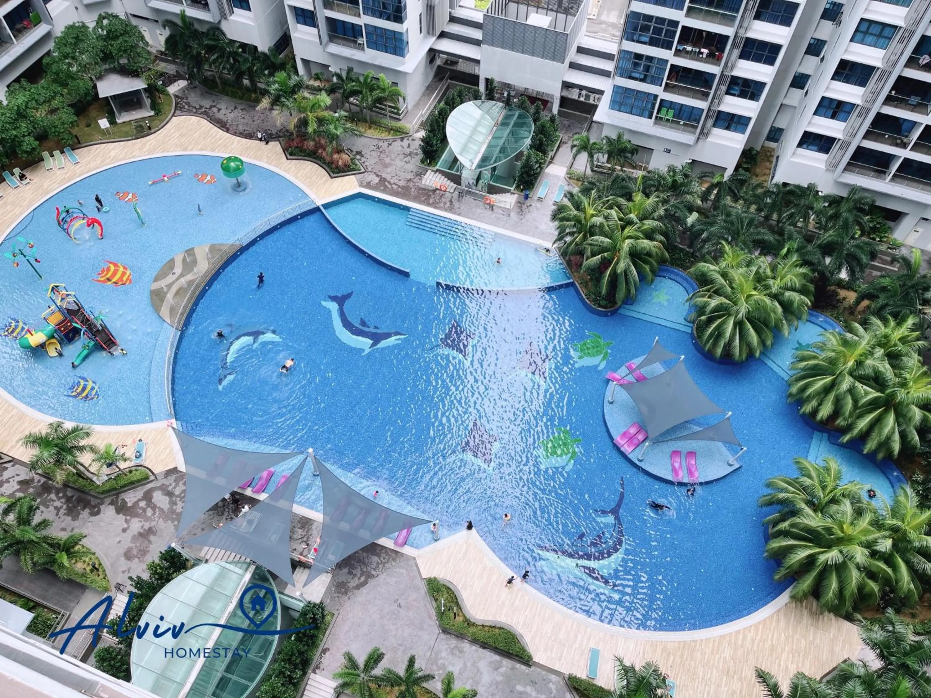 Swimming pool in Atlantis Melaka I 5-11pax I 5min JonkerSt By Alviv Management