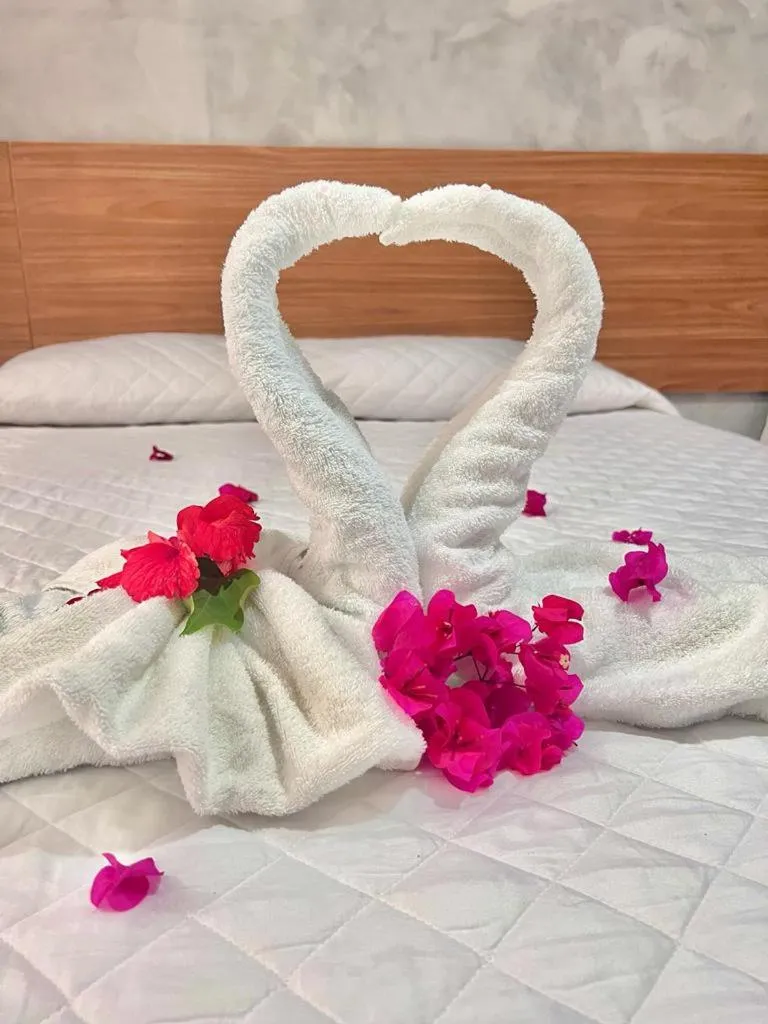 Bed in Pousada Mali em frente as Piscinas Naturais