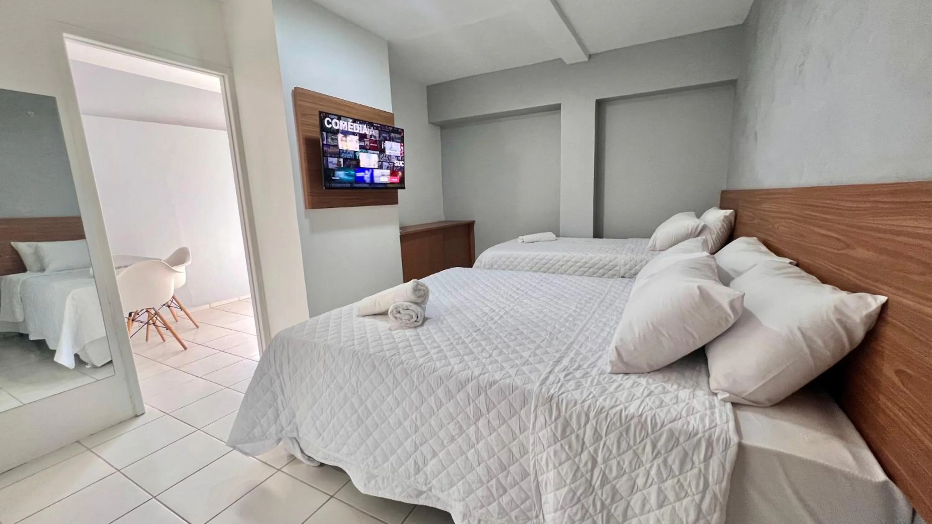 Bed in Pousada Mali em frente as Piscinas Naturais