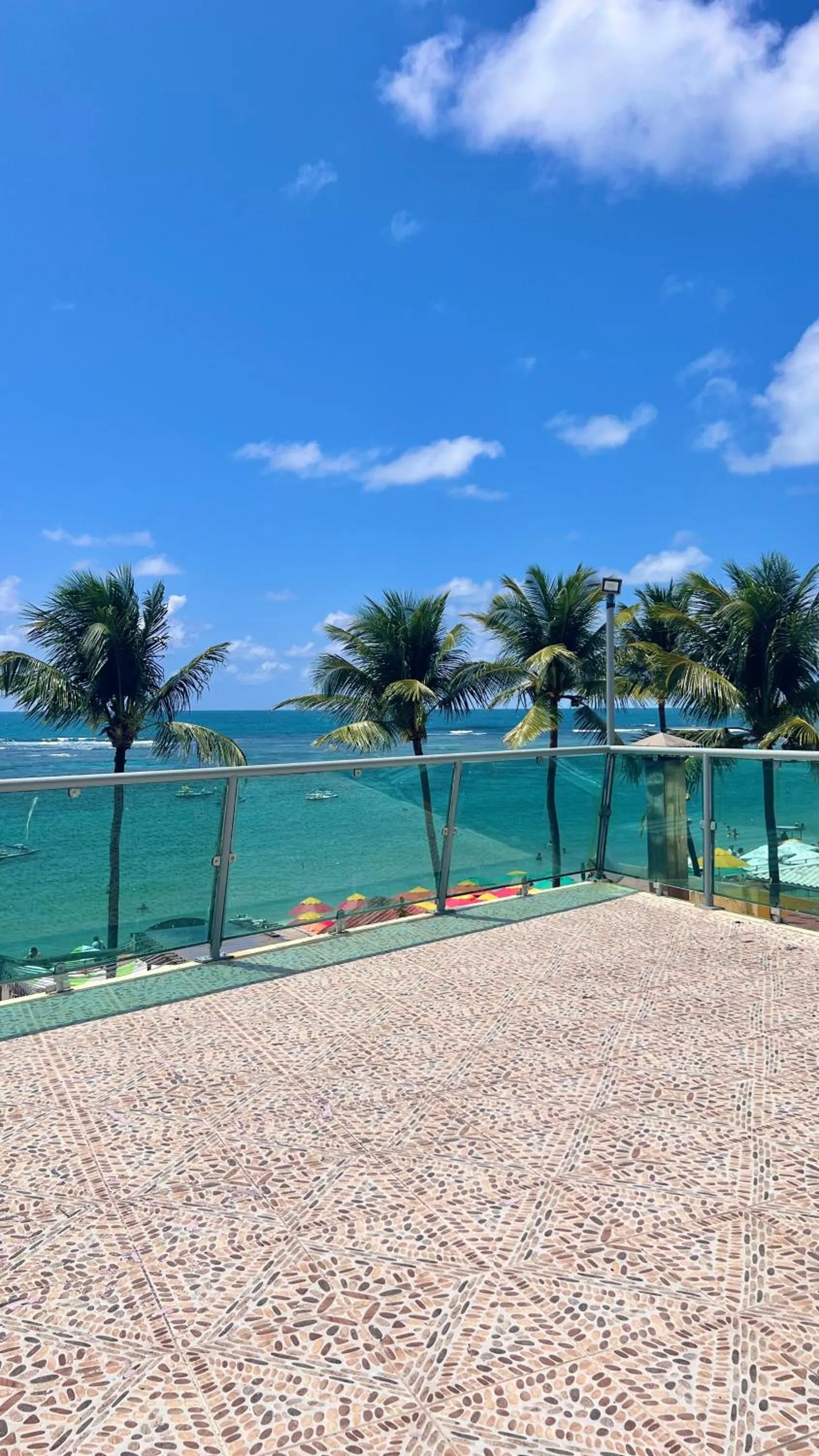 Sea view in Pousada Mali em frente as Piscinas Naturais