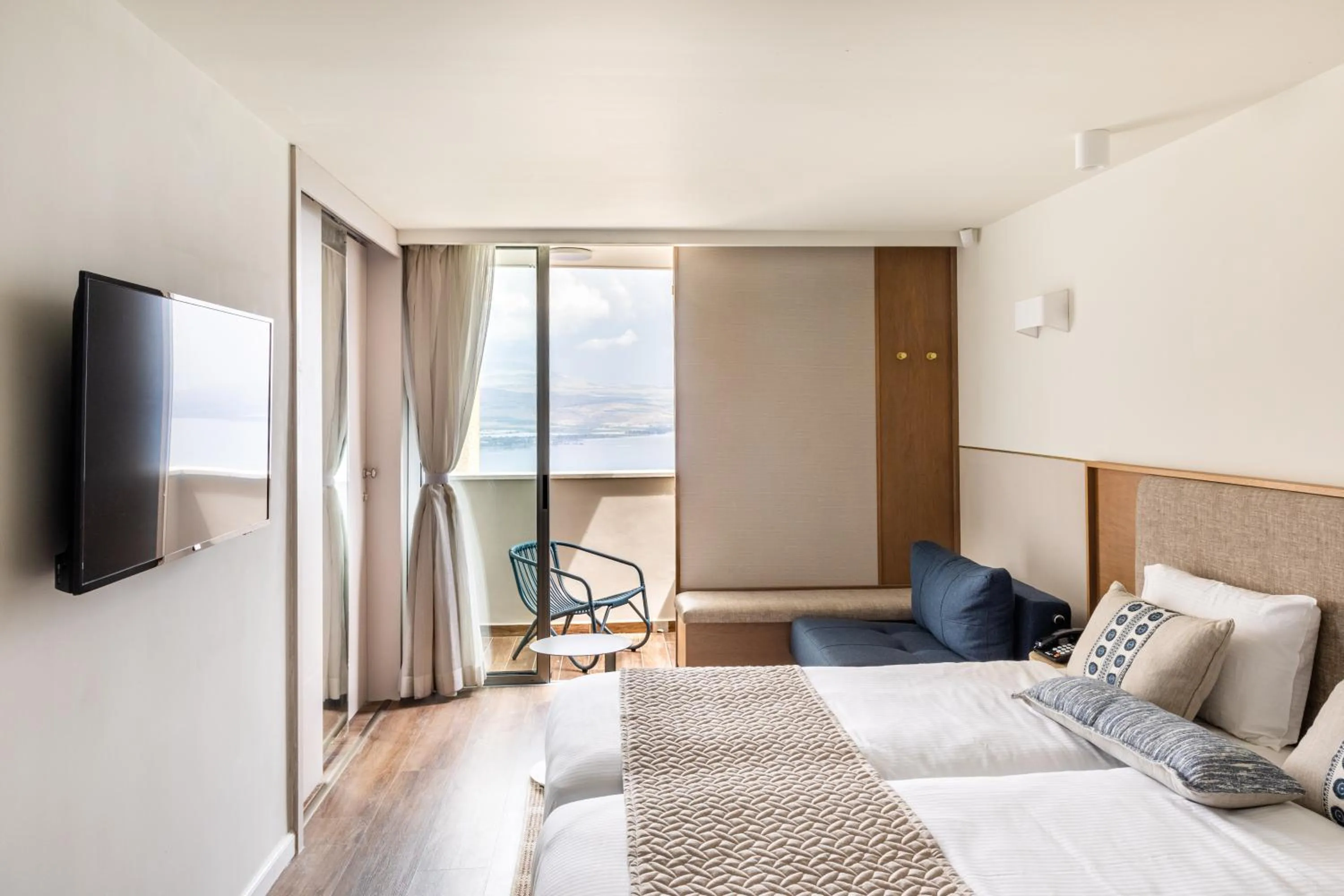 Bed in King Solomon Hotel Tiberias