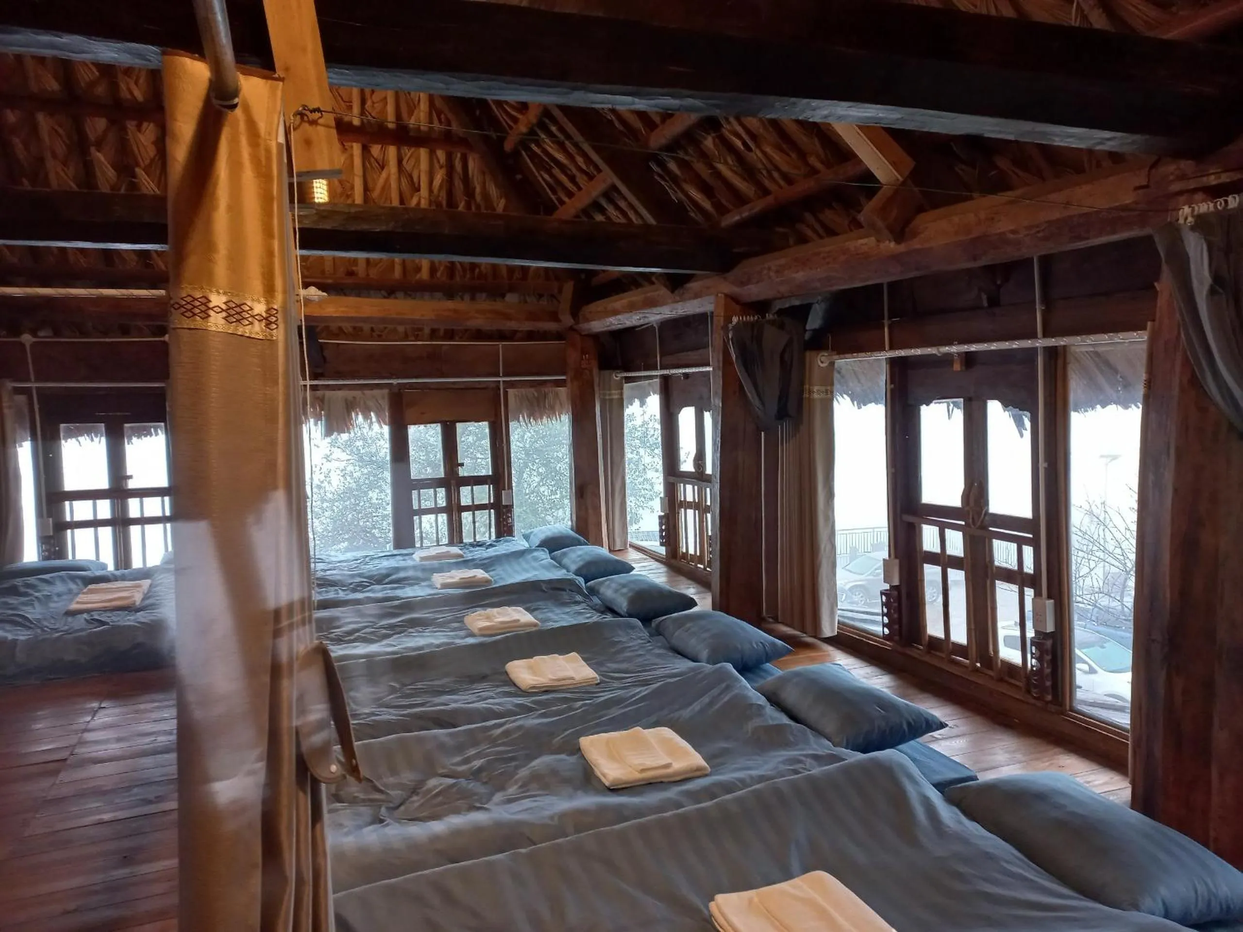 Bed in Ta Xua Ecolodge
