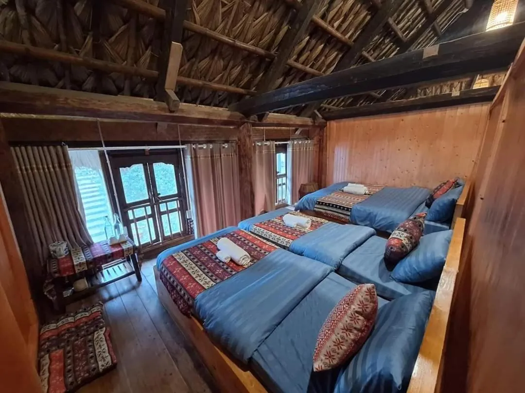 Bed in Ta Xua Ecolodge