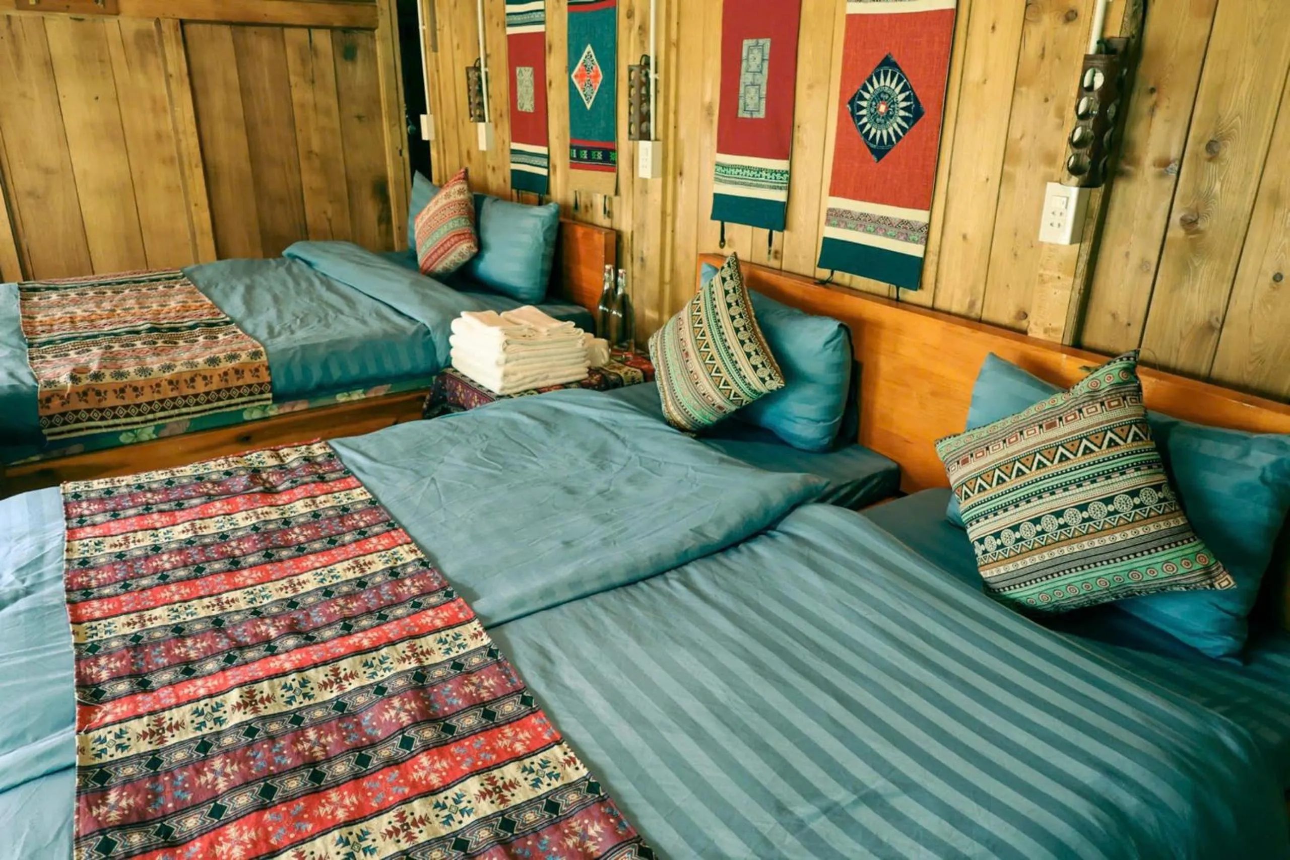 Bed in Ta Xua Ecolodge