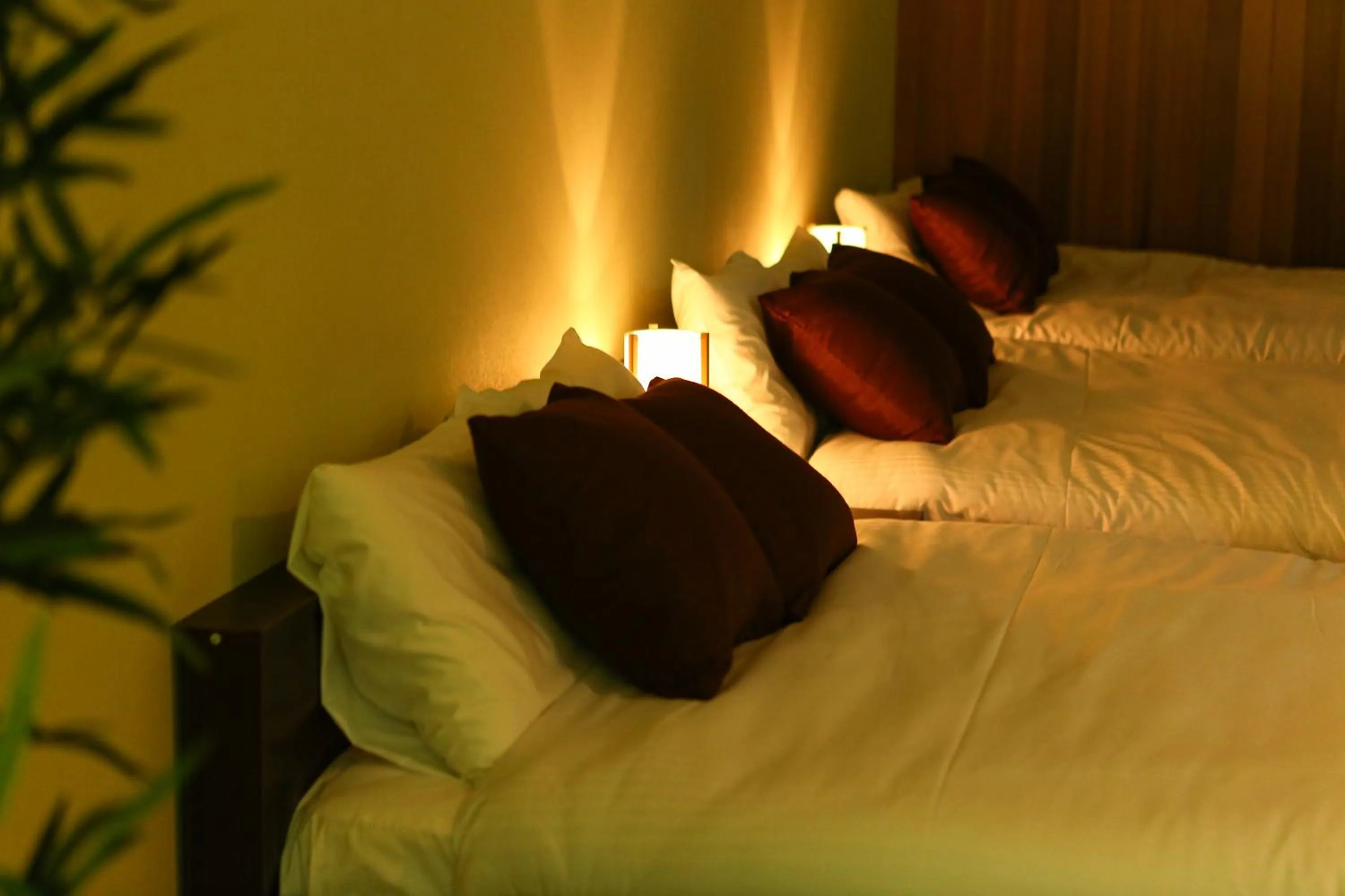 Bed in PrimeRoom別府 浜脇温泉前