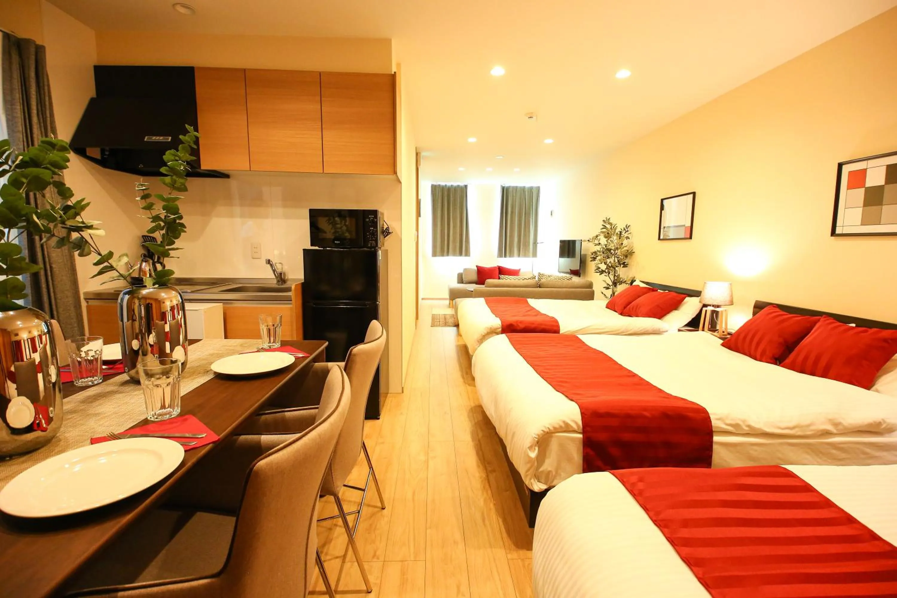 Living room, Bed in PrimeRoom別府 浜脇温泉前