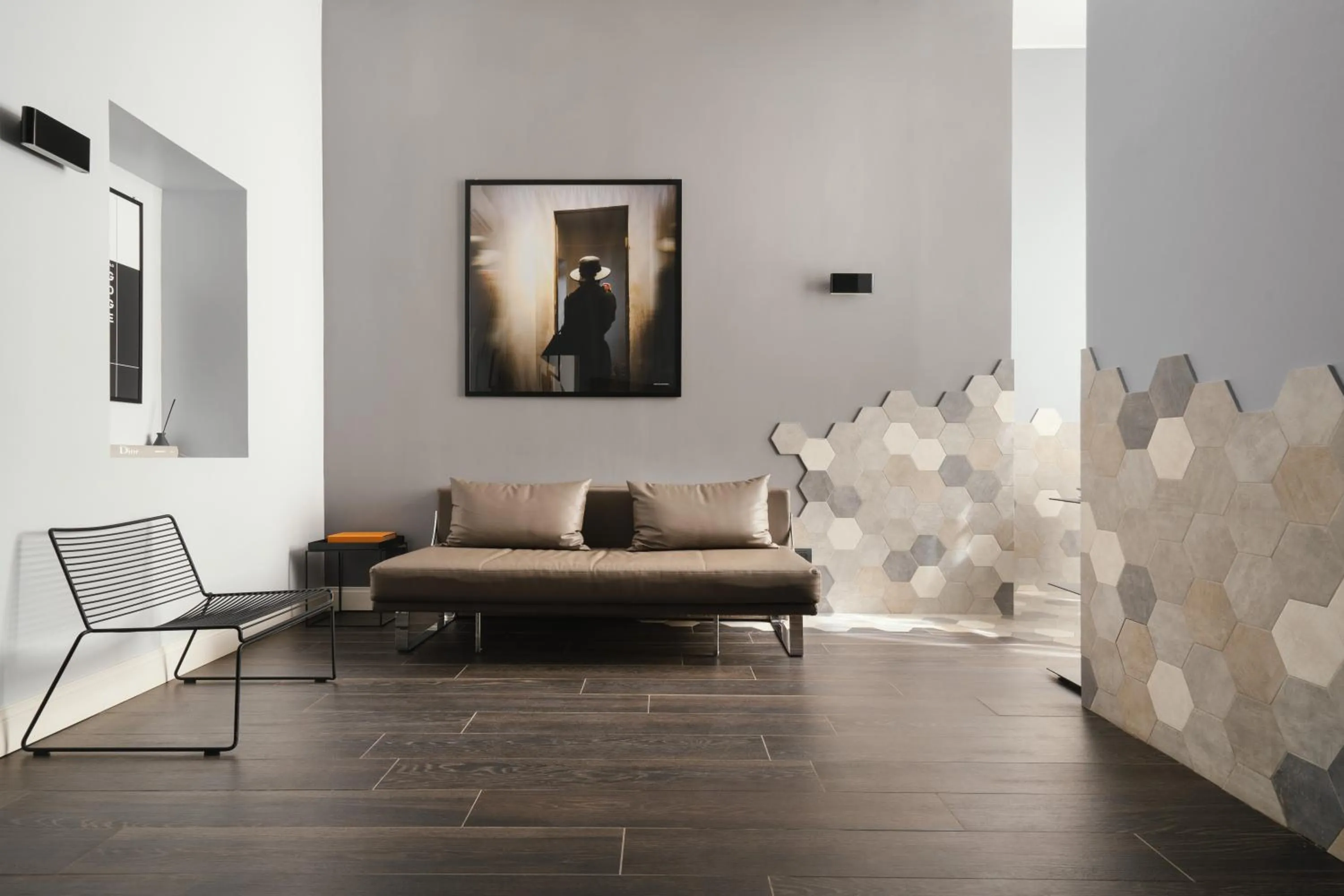 Seating area in Montenapoleone Suites