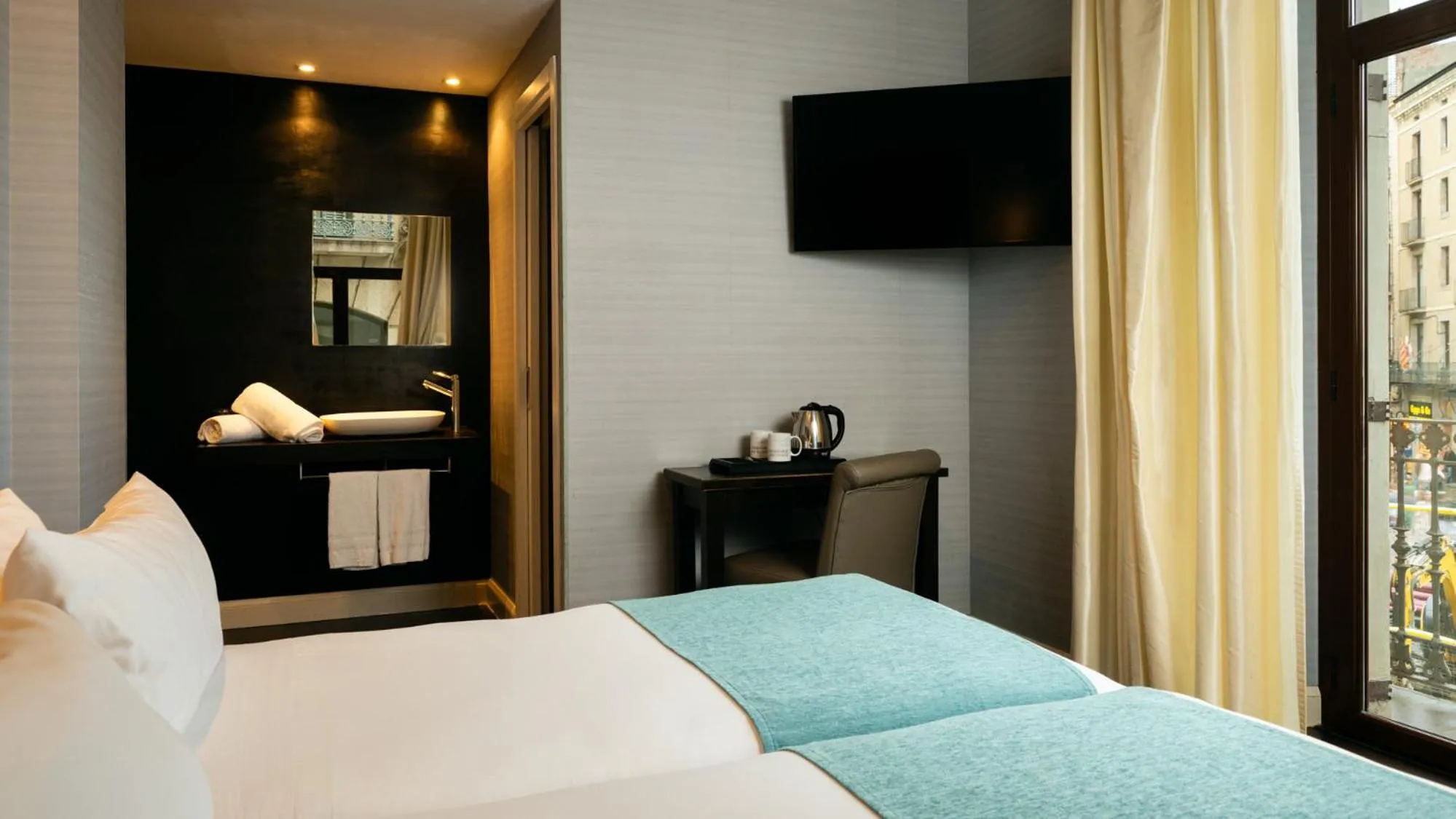 Bed in Hotel Ramblas Internacional