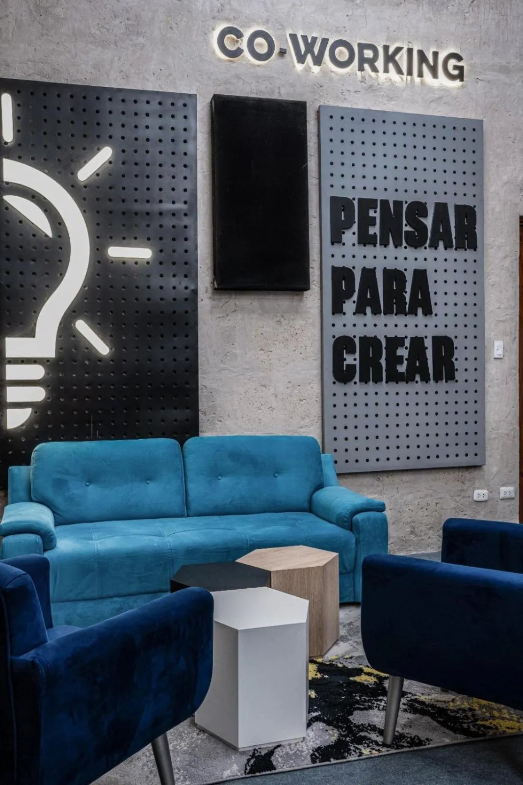 Seating area in QASA Arequipa by NOMAD