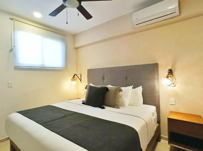 Bed in Amena Condo Tulum