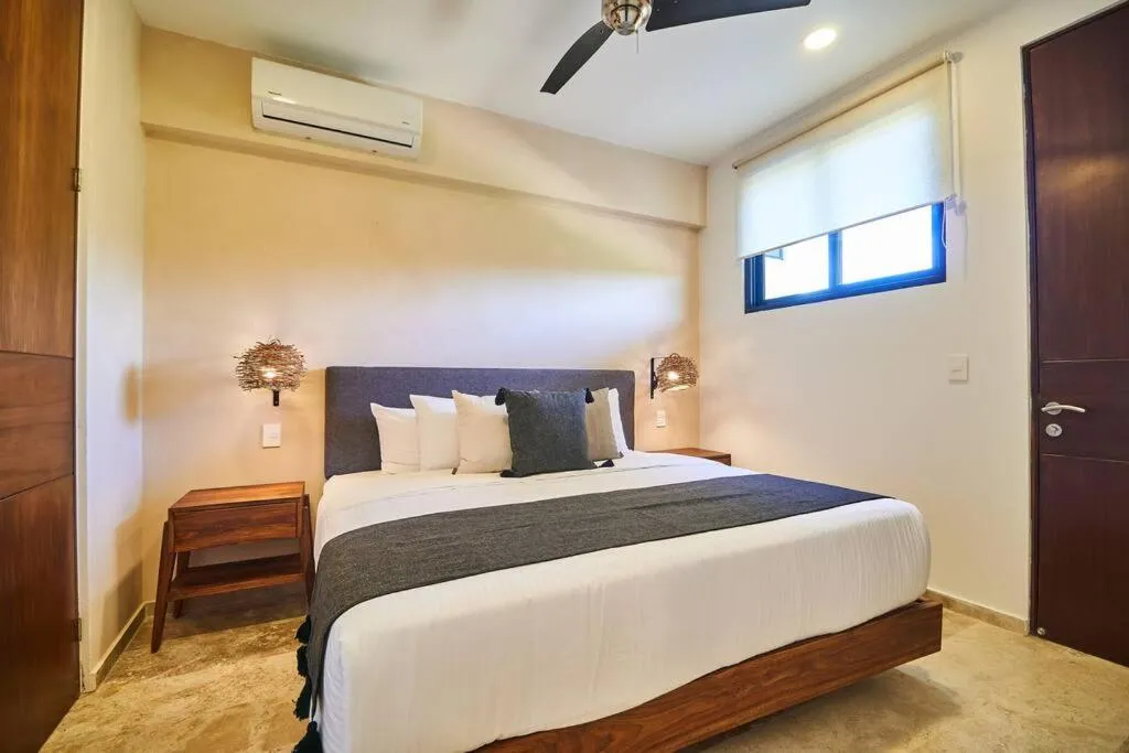 Bed in Amena Condo Tulum