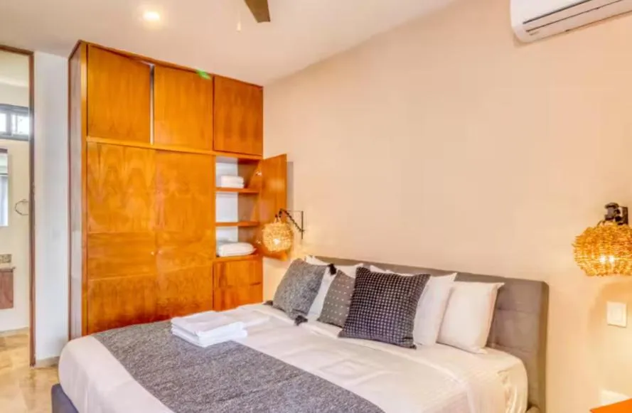 Bed in Amena Condo Tulum