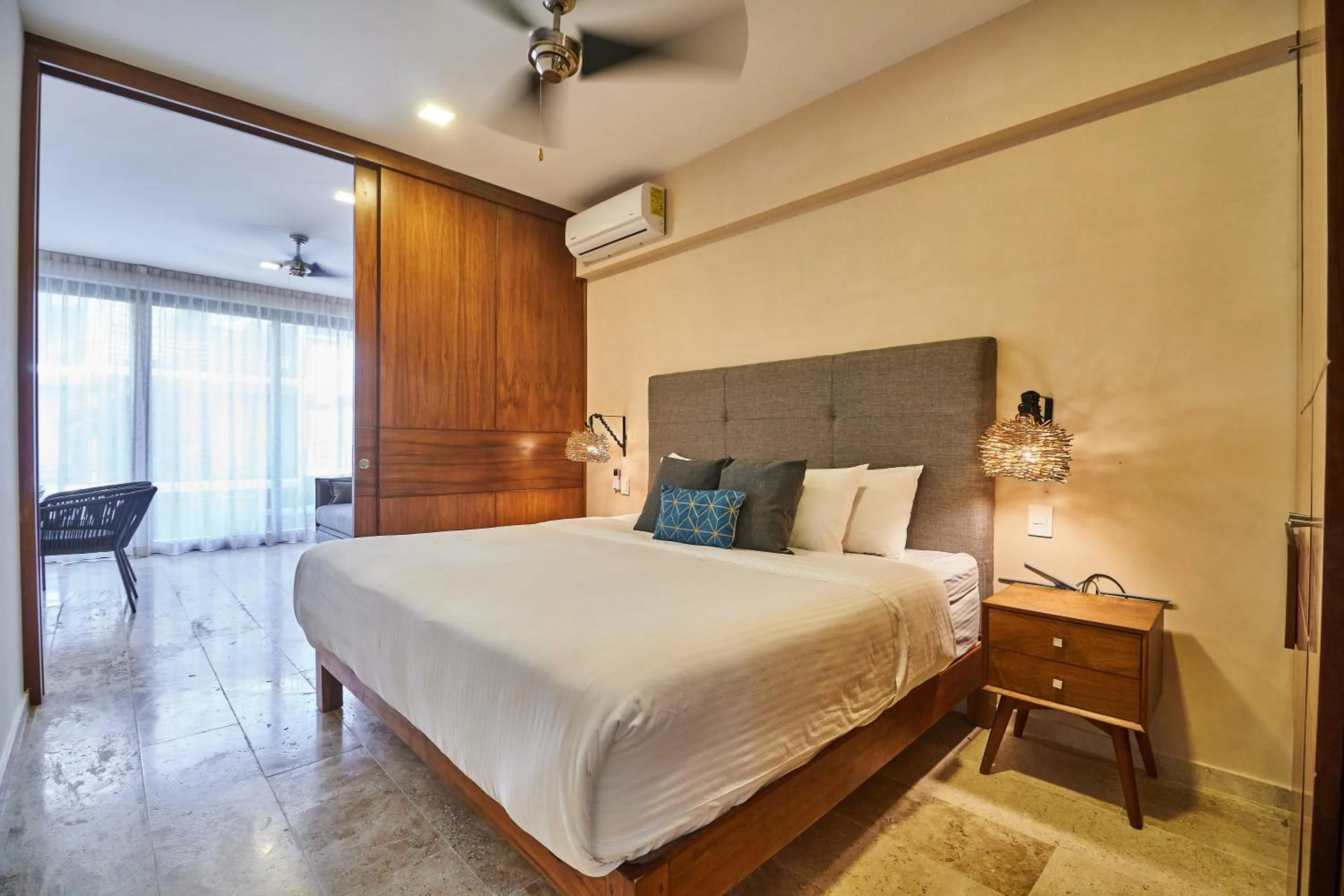 Bed in Amena Condo Tulum