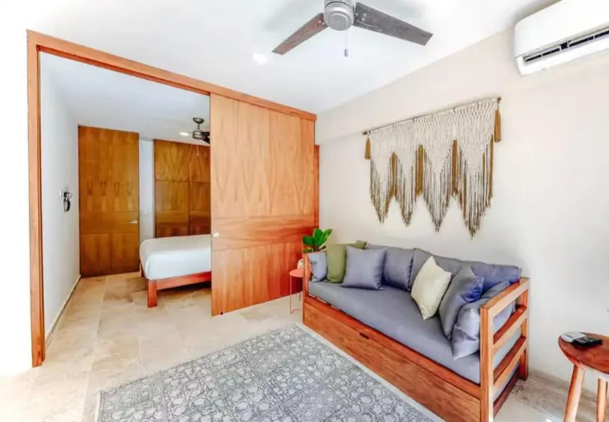 Bed in Amena Condo Tulum