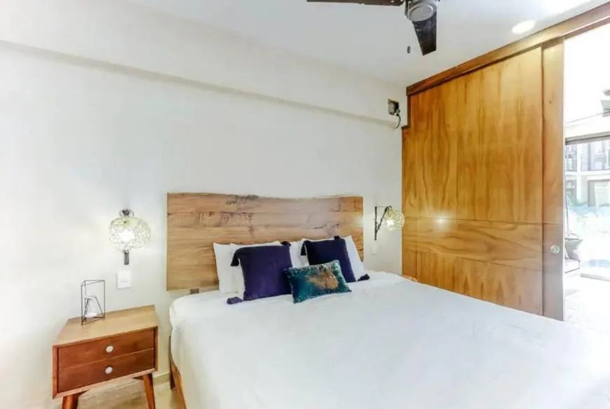 Bed in Amena Condo Tulum