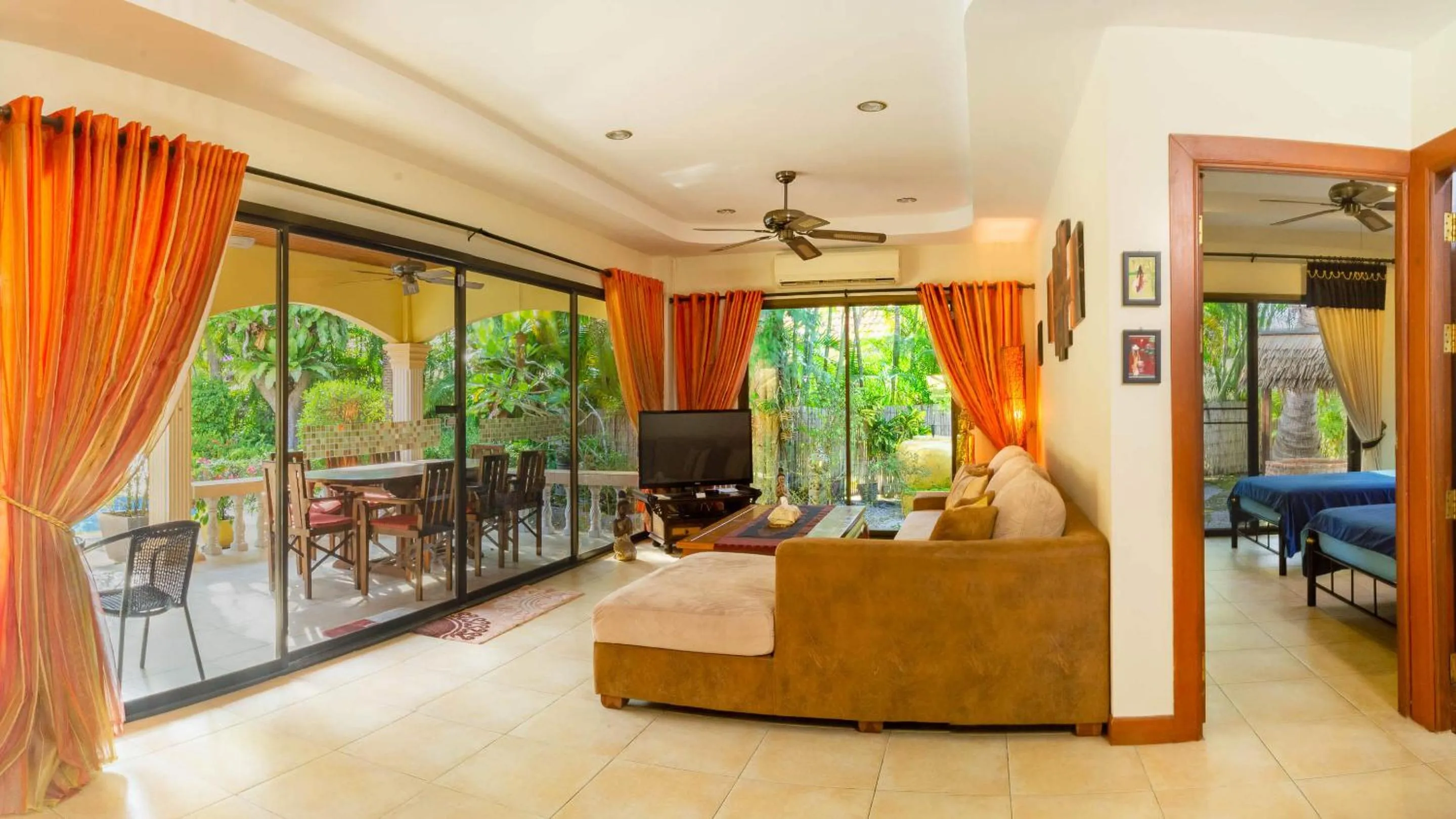 Living room, Bed in Coconut Paradise Villas