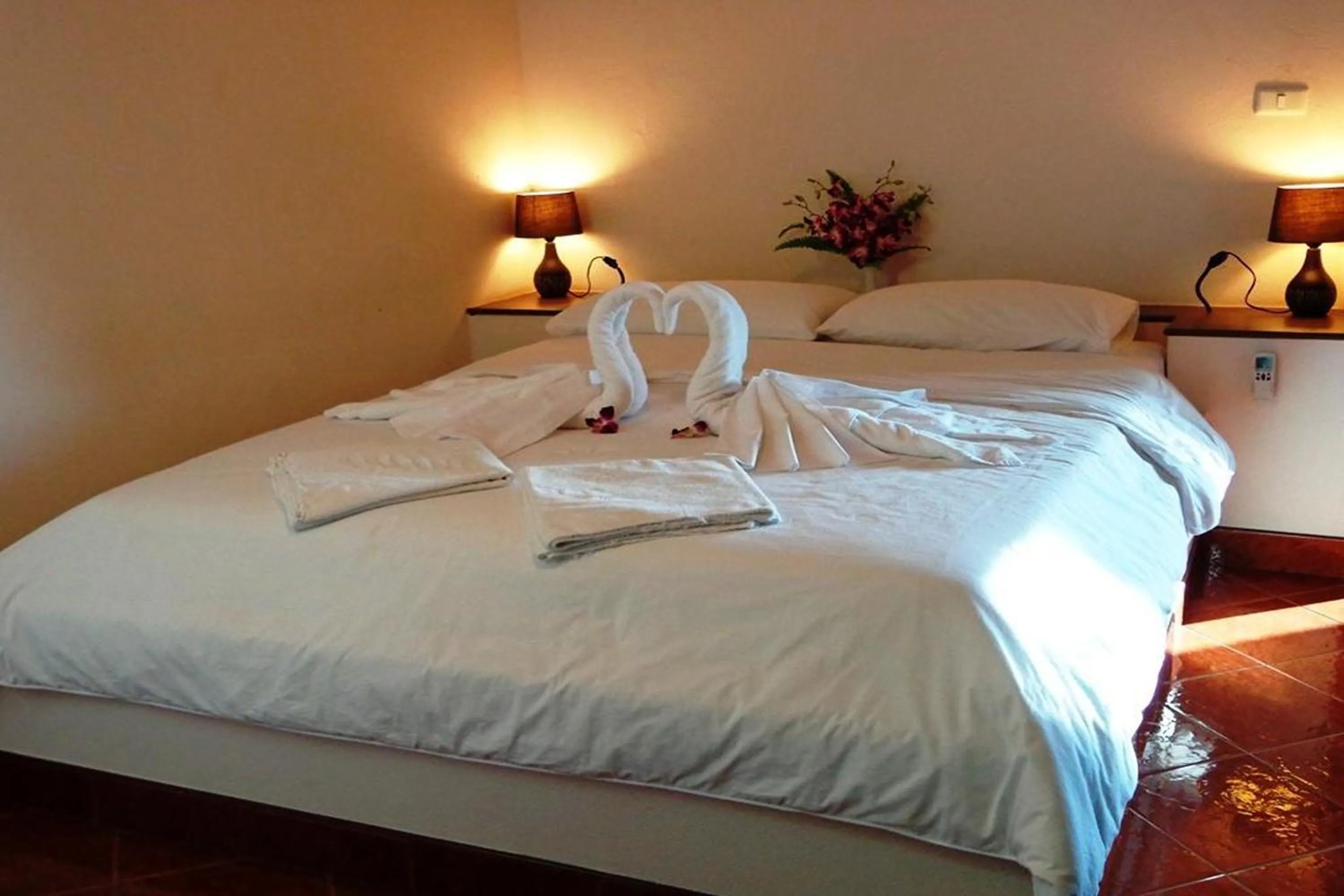 Bedroom, Bed in Swiss Villas Panoramic - SHA Certified