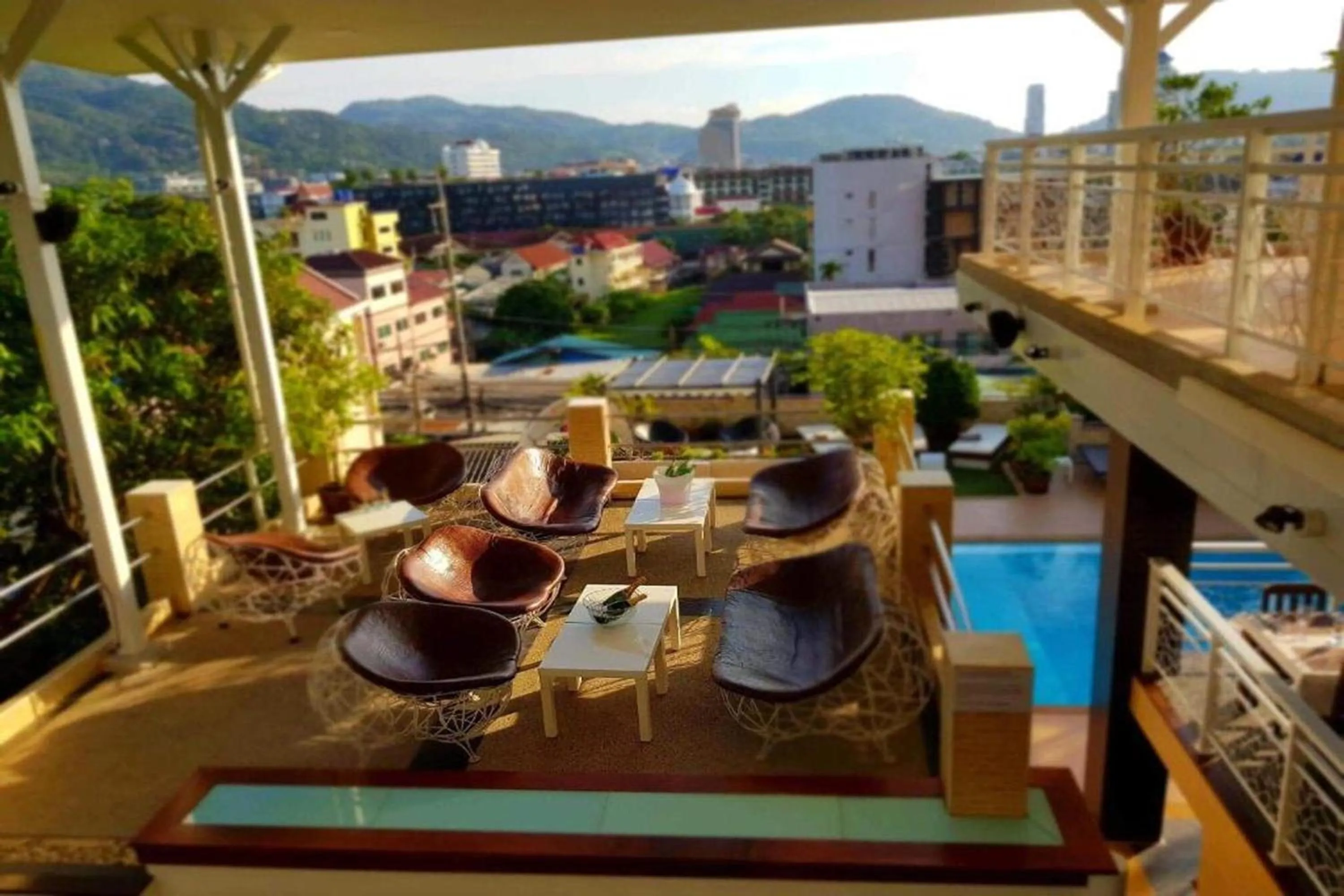 Patio in Swiss Villas Panoramic - SHA Certified