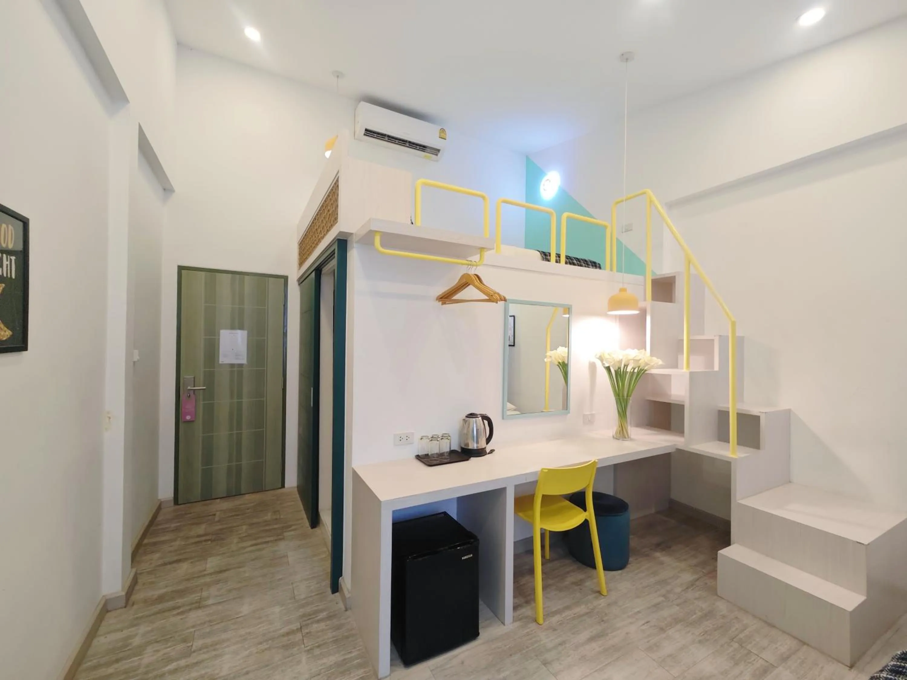 Seating area in Ostay Asoke Bangkok