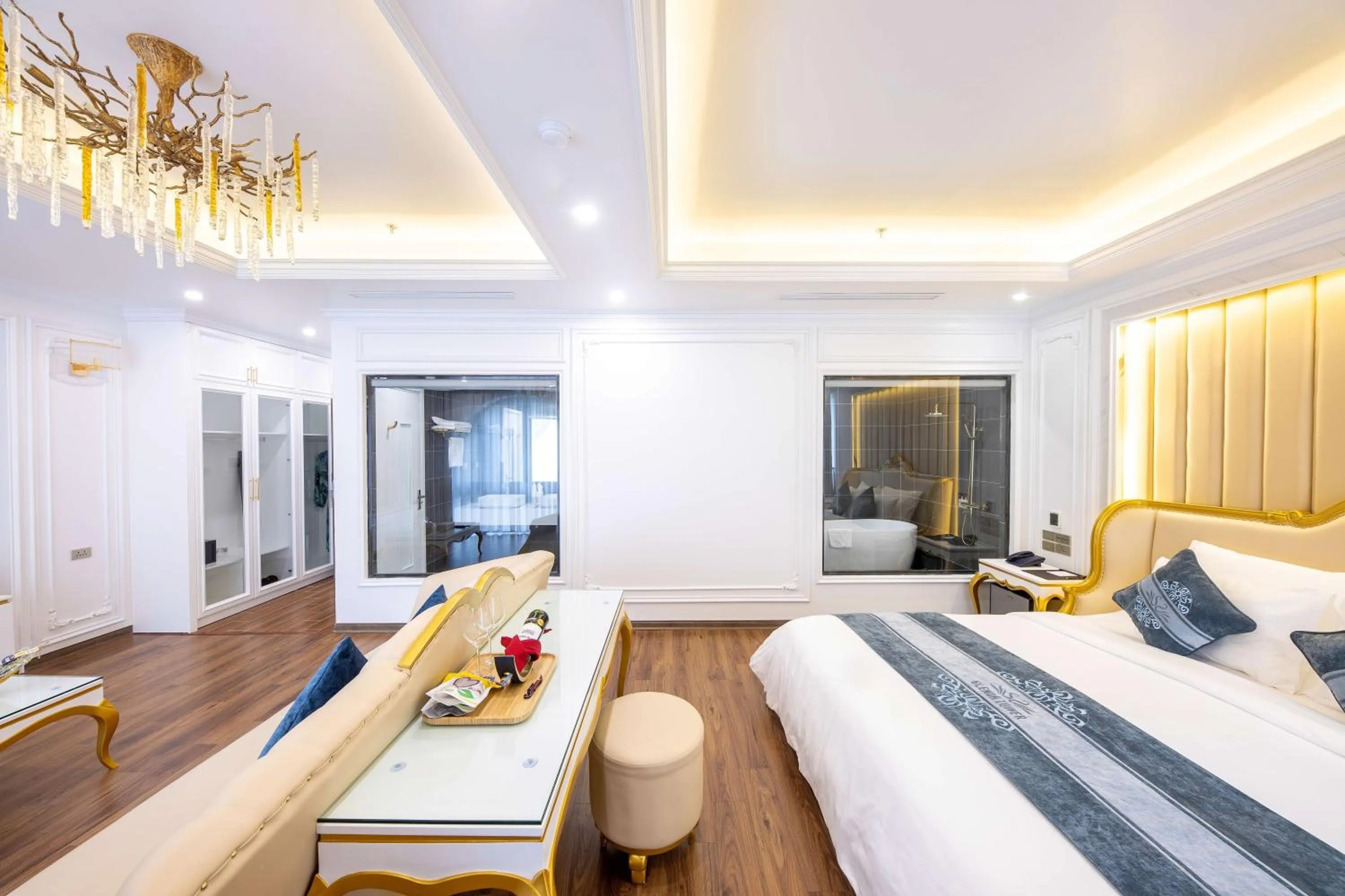 Bed in Glenda Tower Moc Chau Hotel