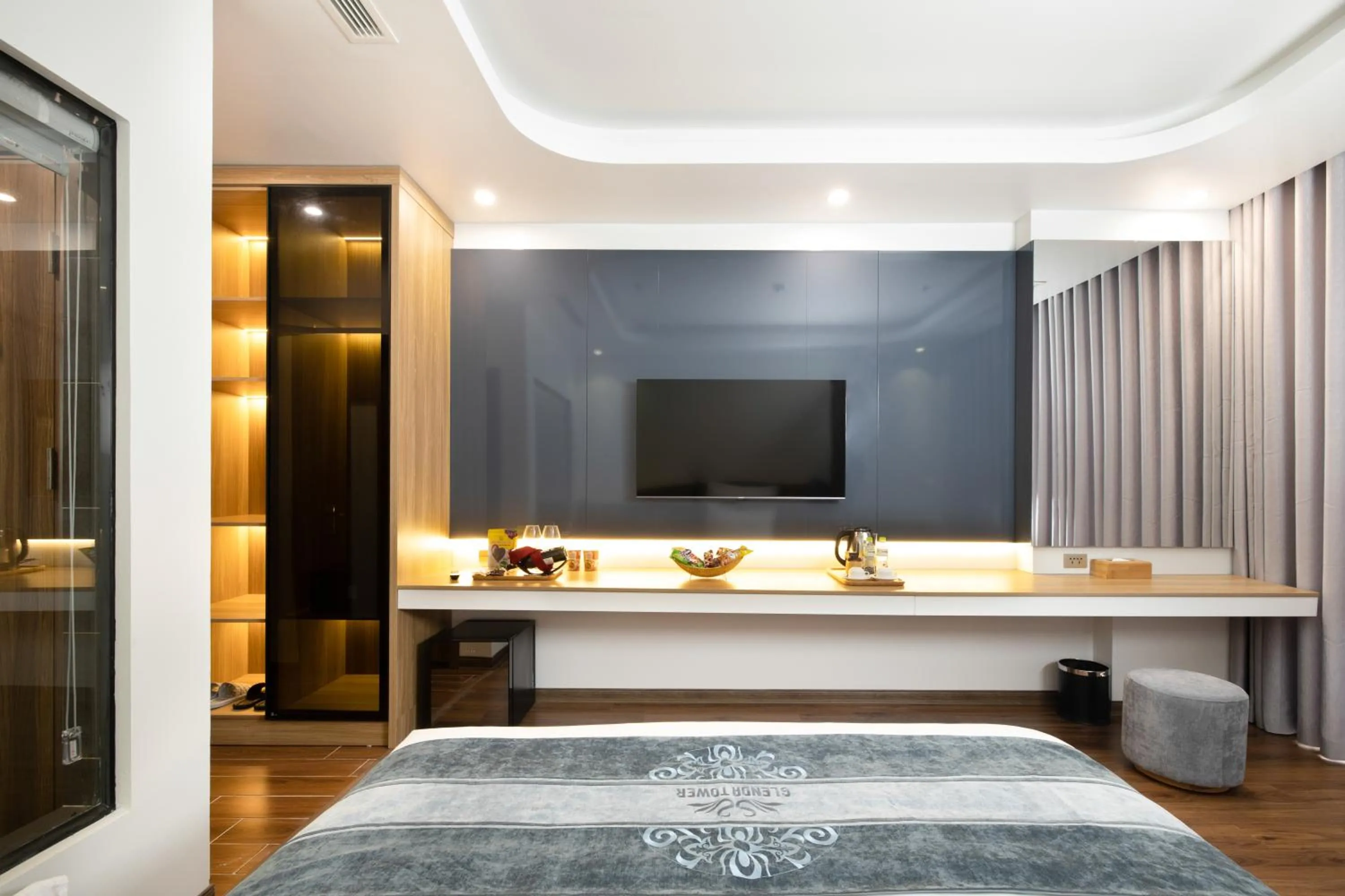 Bed in Glenda Tower Moc Chau Hotel