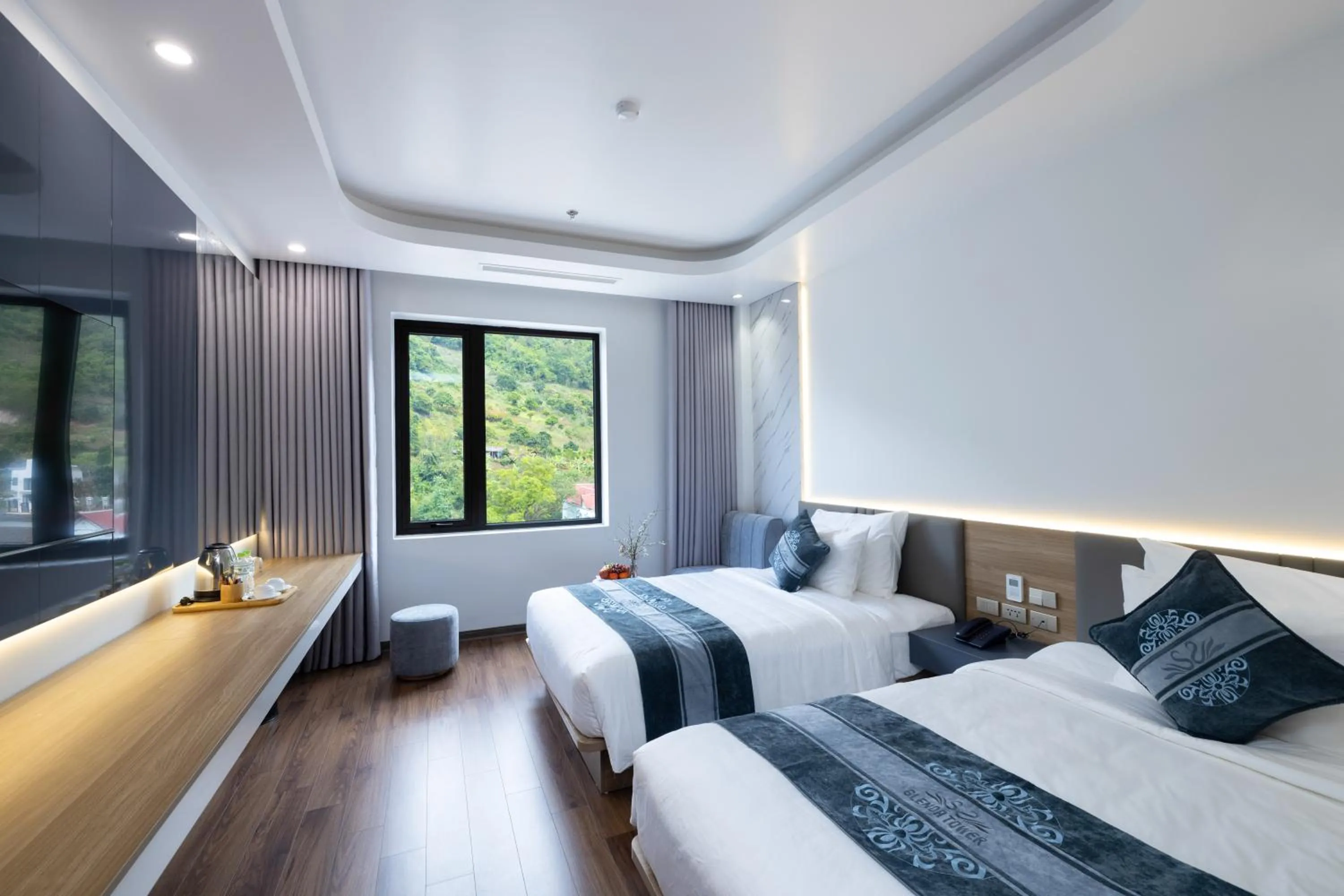 Bed in Glenda Tower Moc Chau Hotel