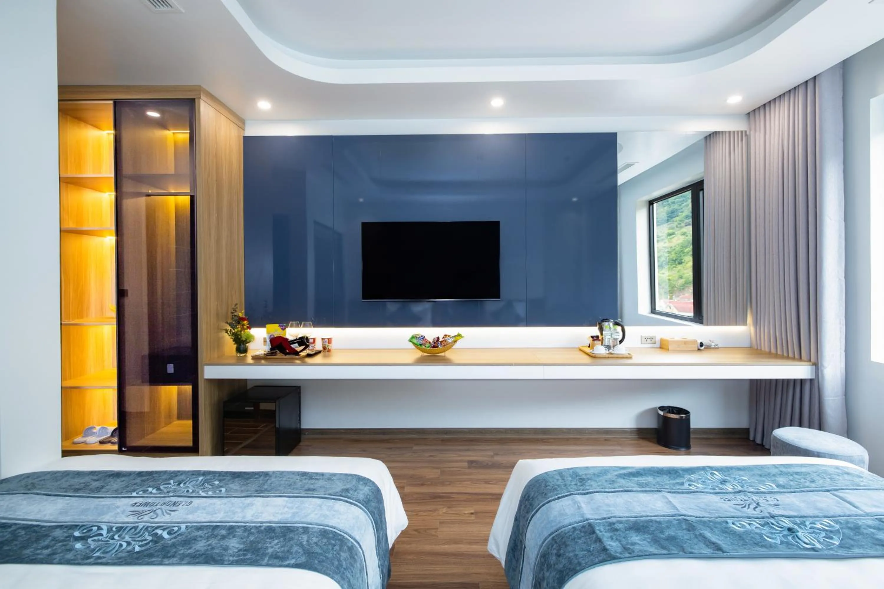 Bed in Glenda Tower Moc Chau Hotel