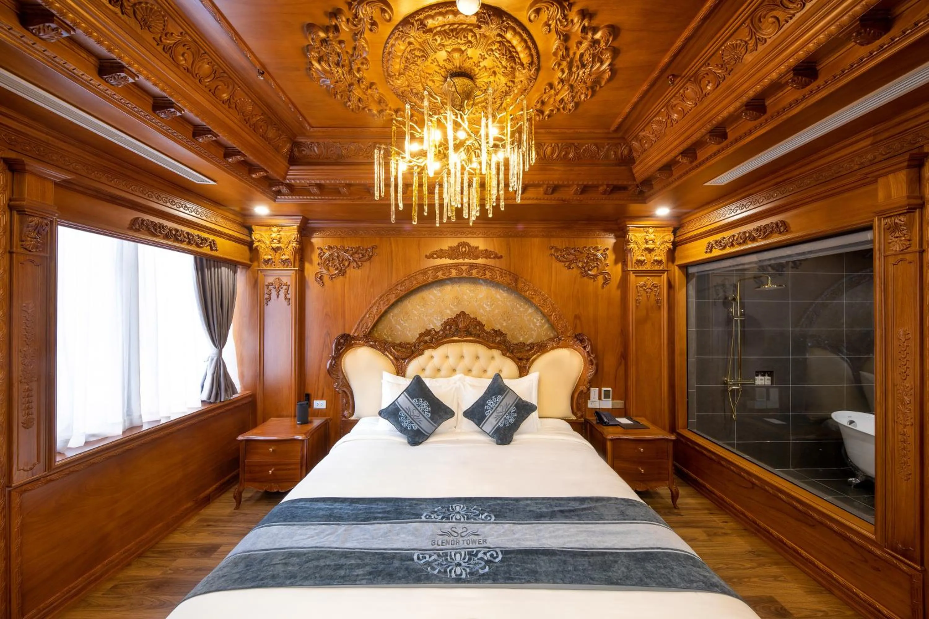 Bed in Glenda Tower Moc Chau Hotel