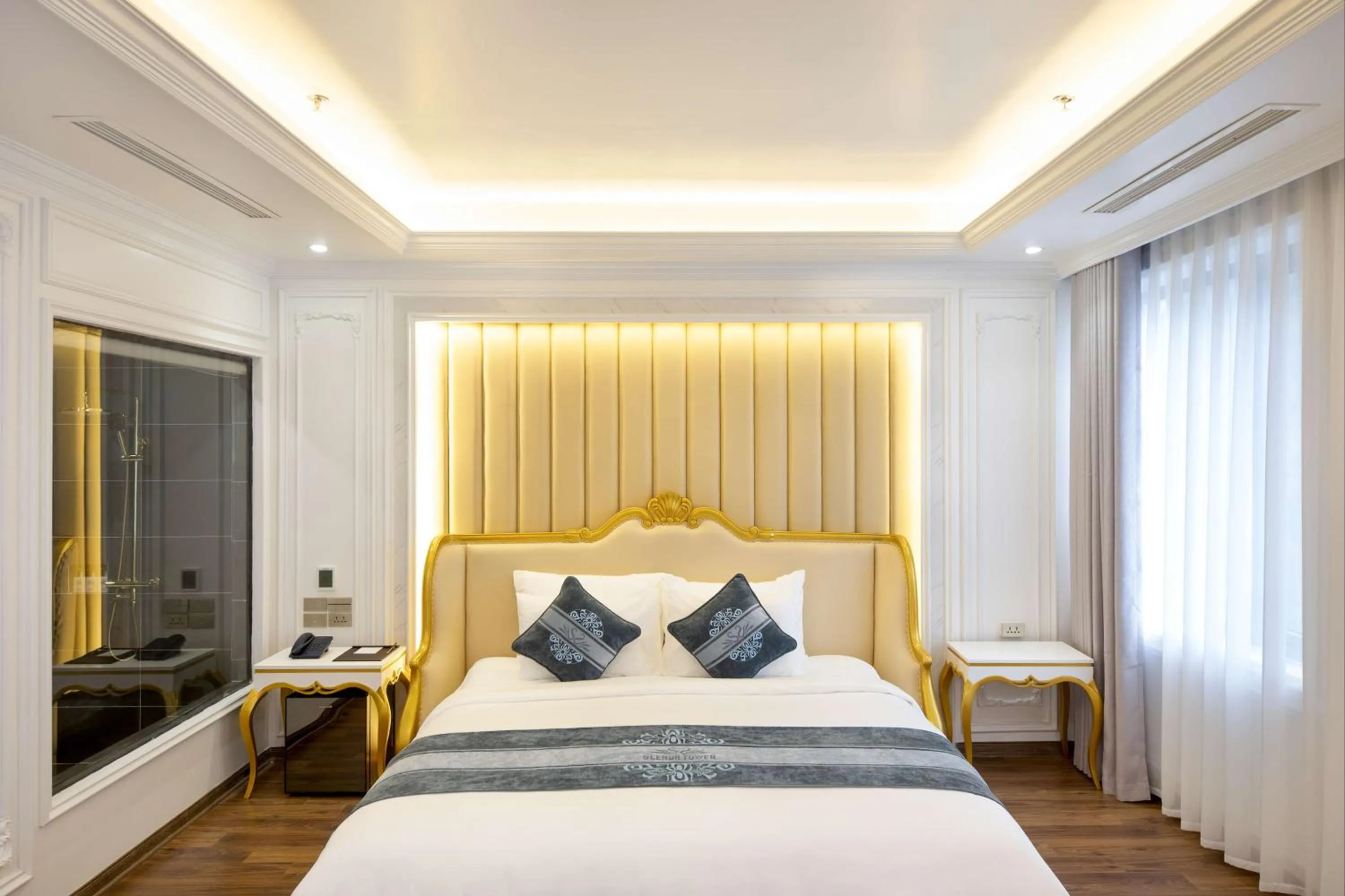 Bed in Glenda Tower Moc Chau Hotel