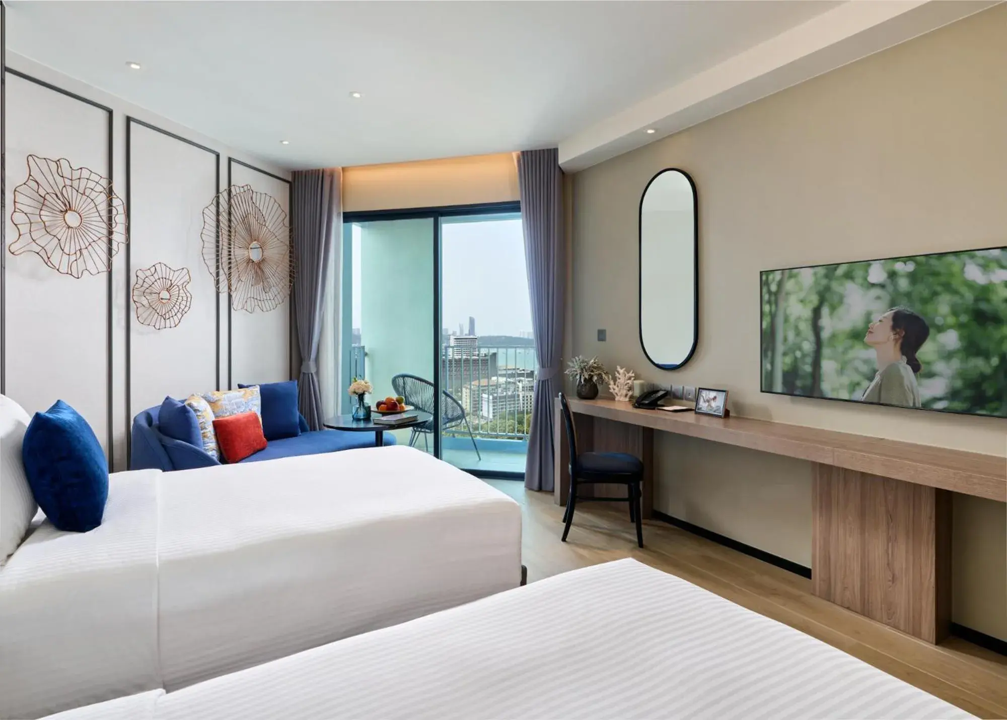 Superior Twin Room with Sea View in Somerset Pattaya Superior Twin Room with Sea View in Somerset Pattaya
