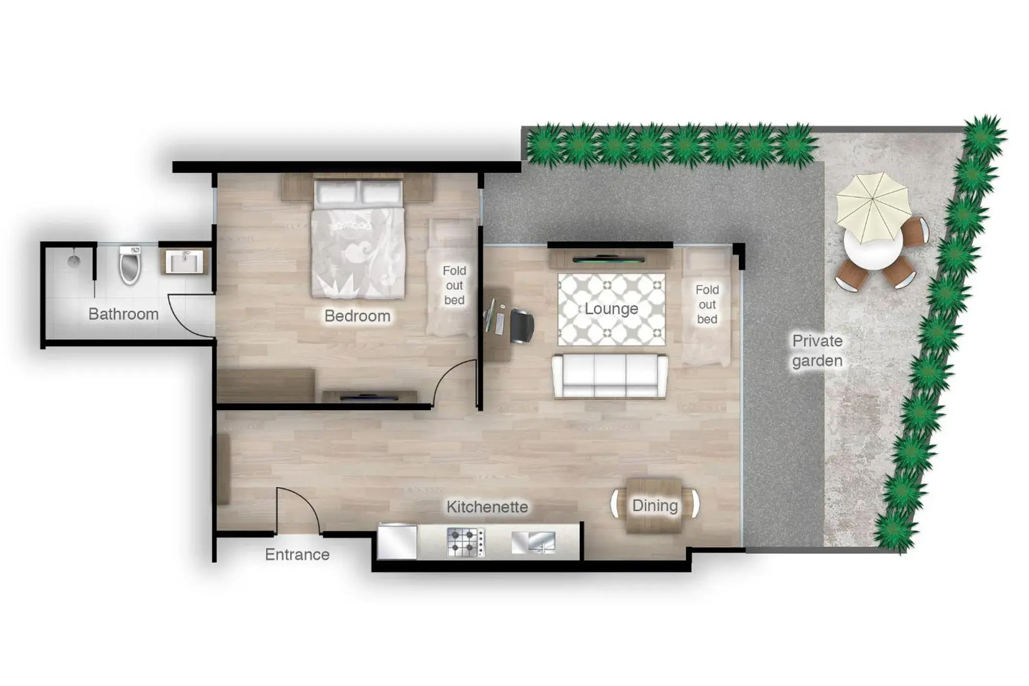 Apartment with Garden View in Studio 365 Serviced Apartments Apartment with Garden View in Studio 365 Serviced Apartments