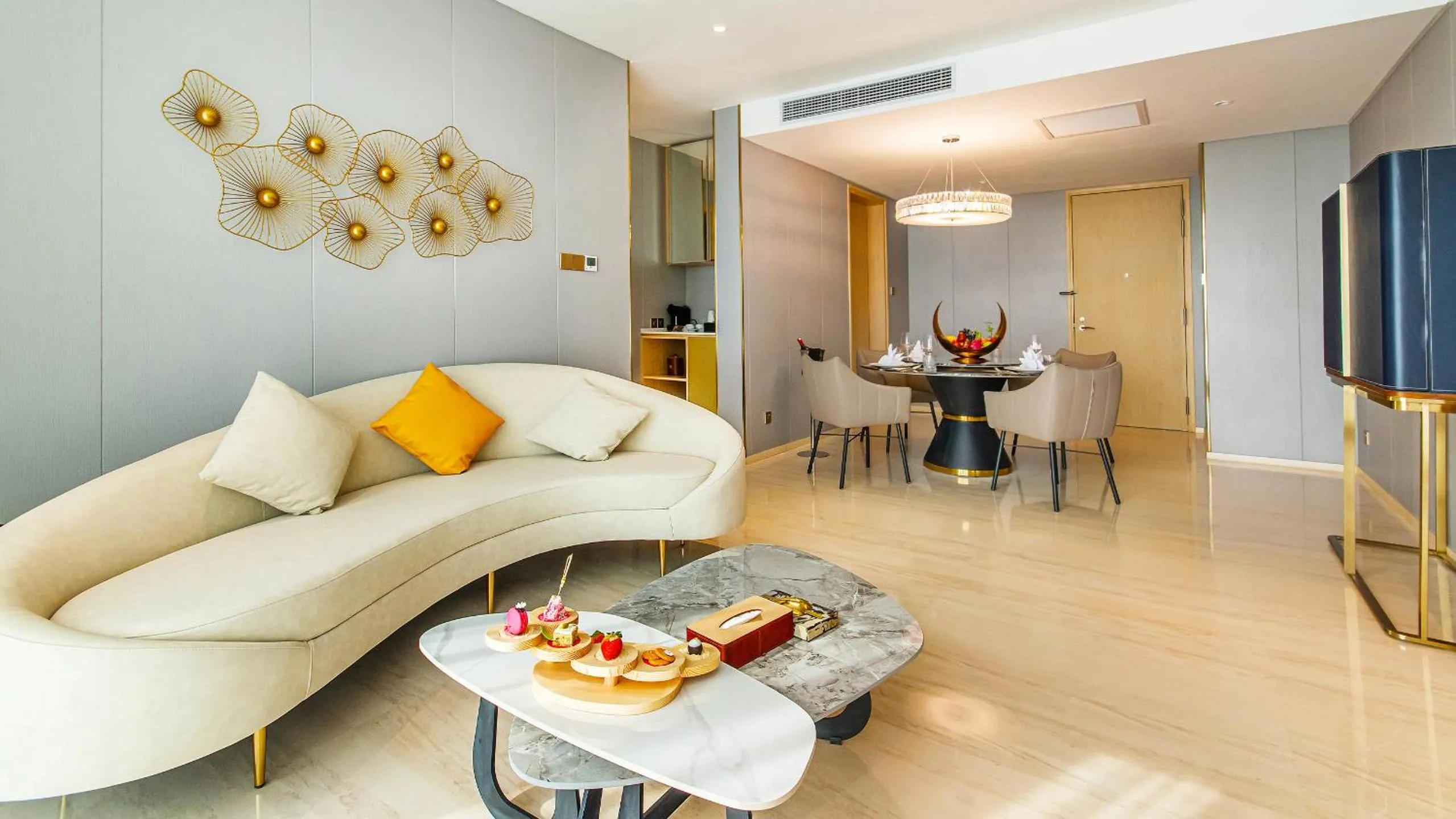 Living room in Won Majestic Hotel Cambodia