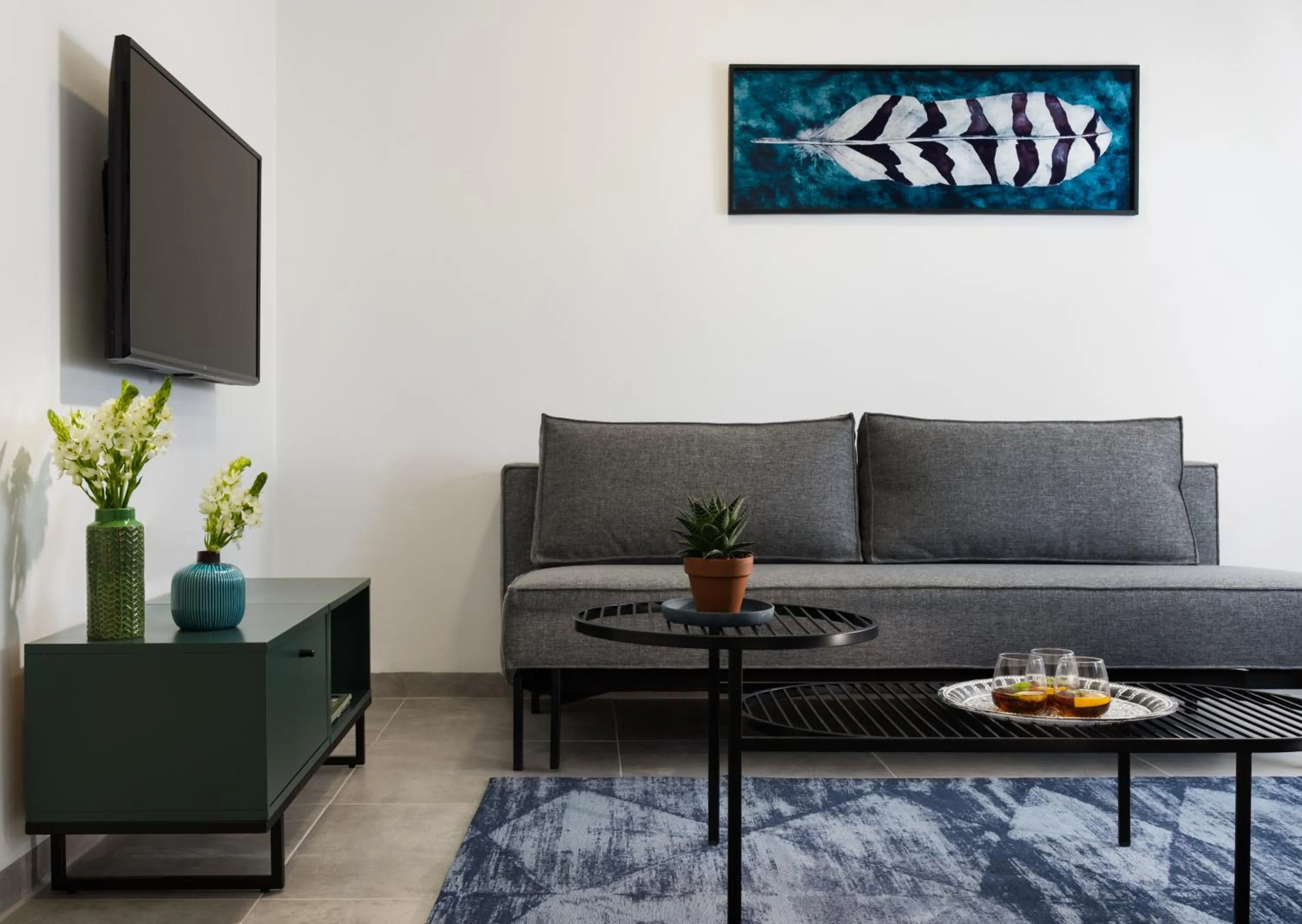 Living room in Herzl Boutique Hotel & Apartments by Domus