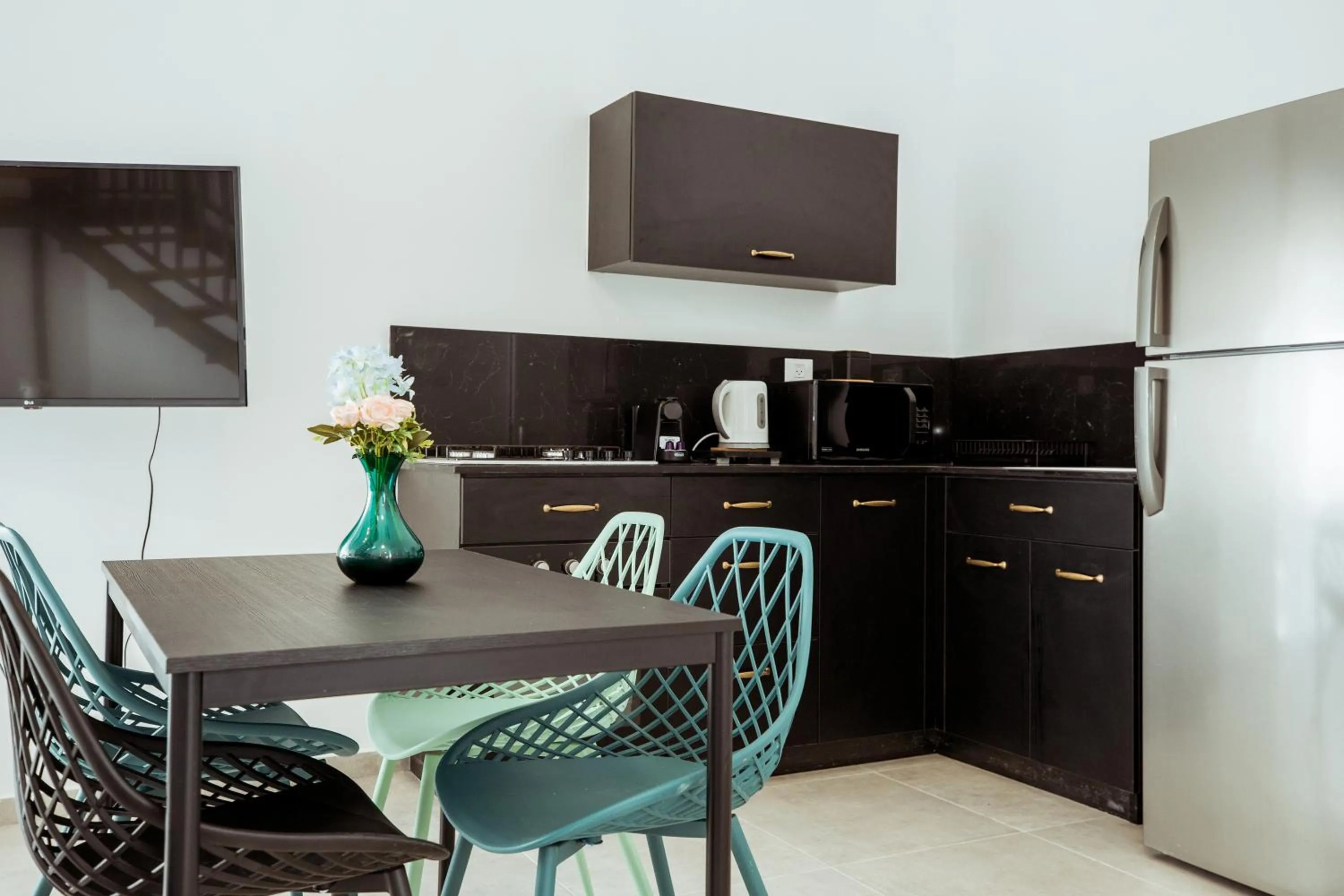 Kitchen or kitchenette in Herzl Boutique Hotel & Apartments by Domus
