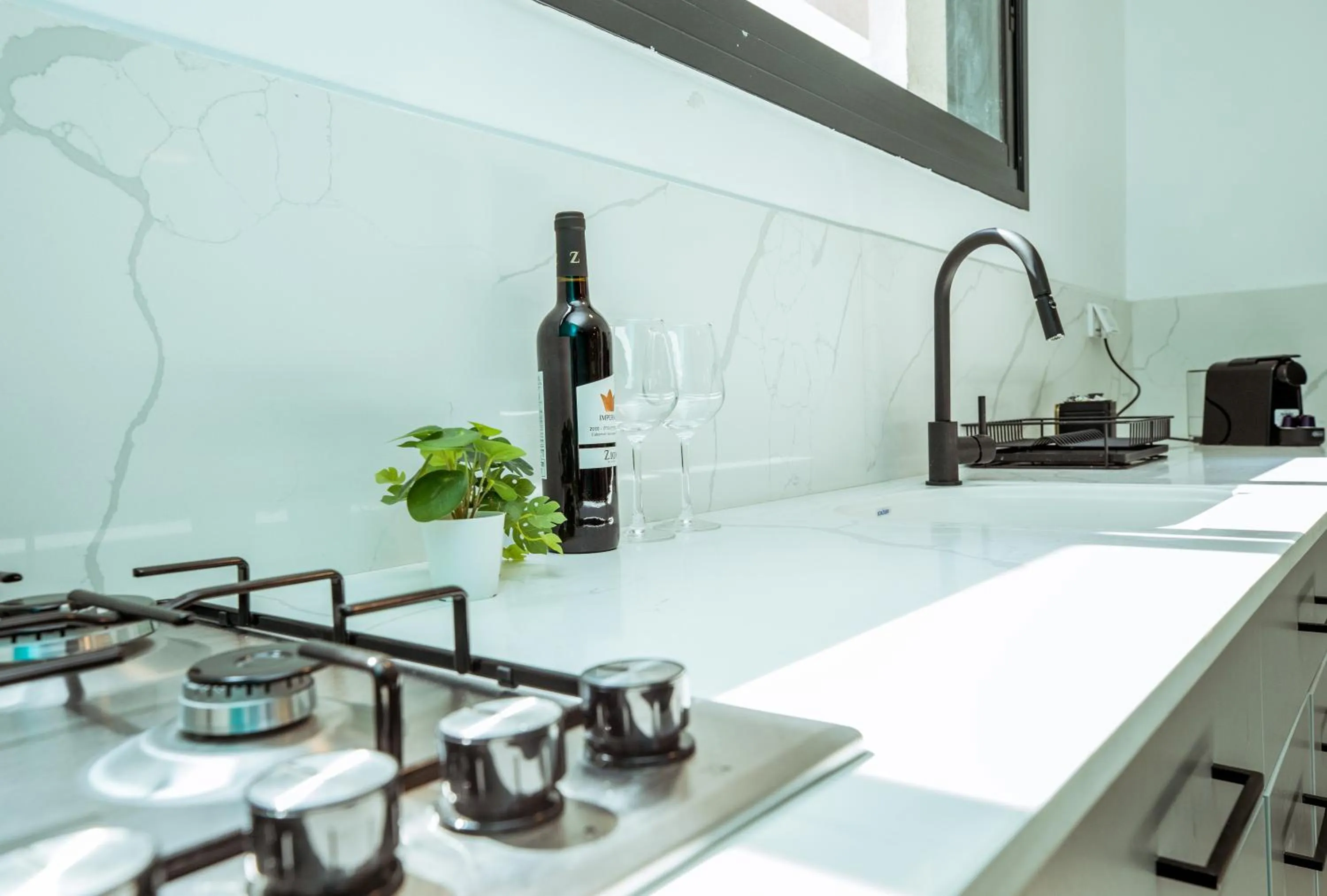 Kitchen or kitchenette in Herzl Boutique Hotel & Apartments by Domus