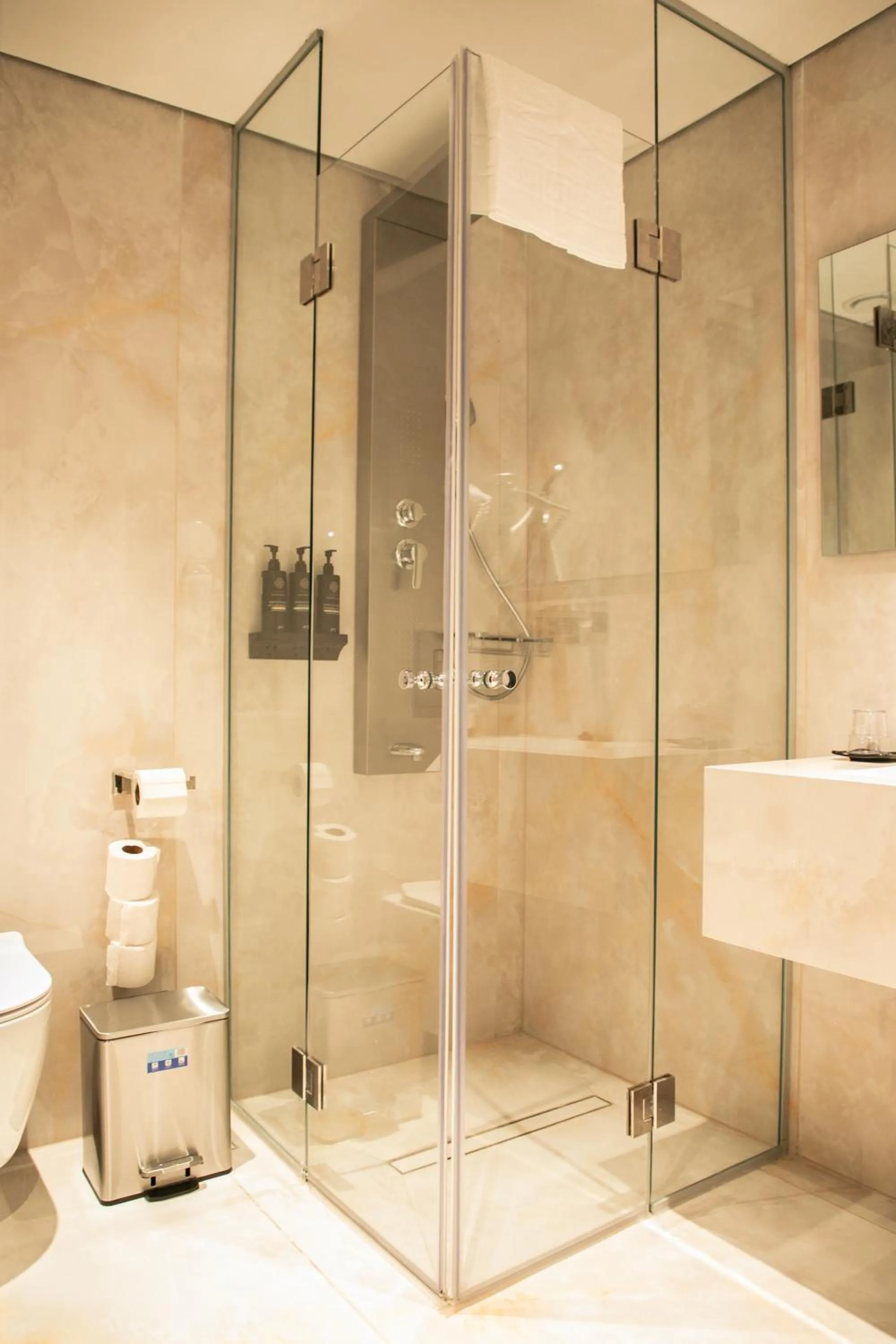 Shower in Herzl Boutique Hotel & Apartments by Domus