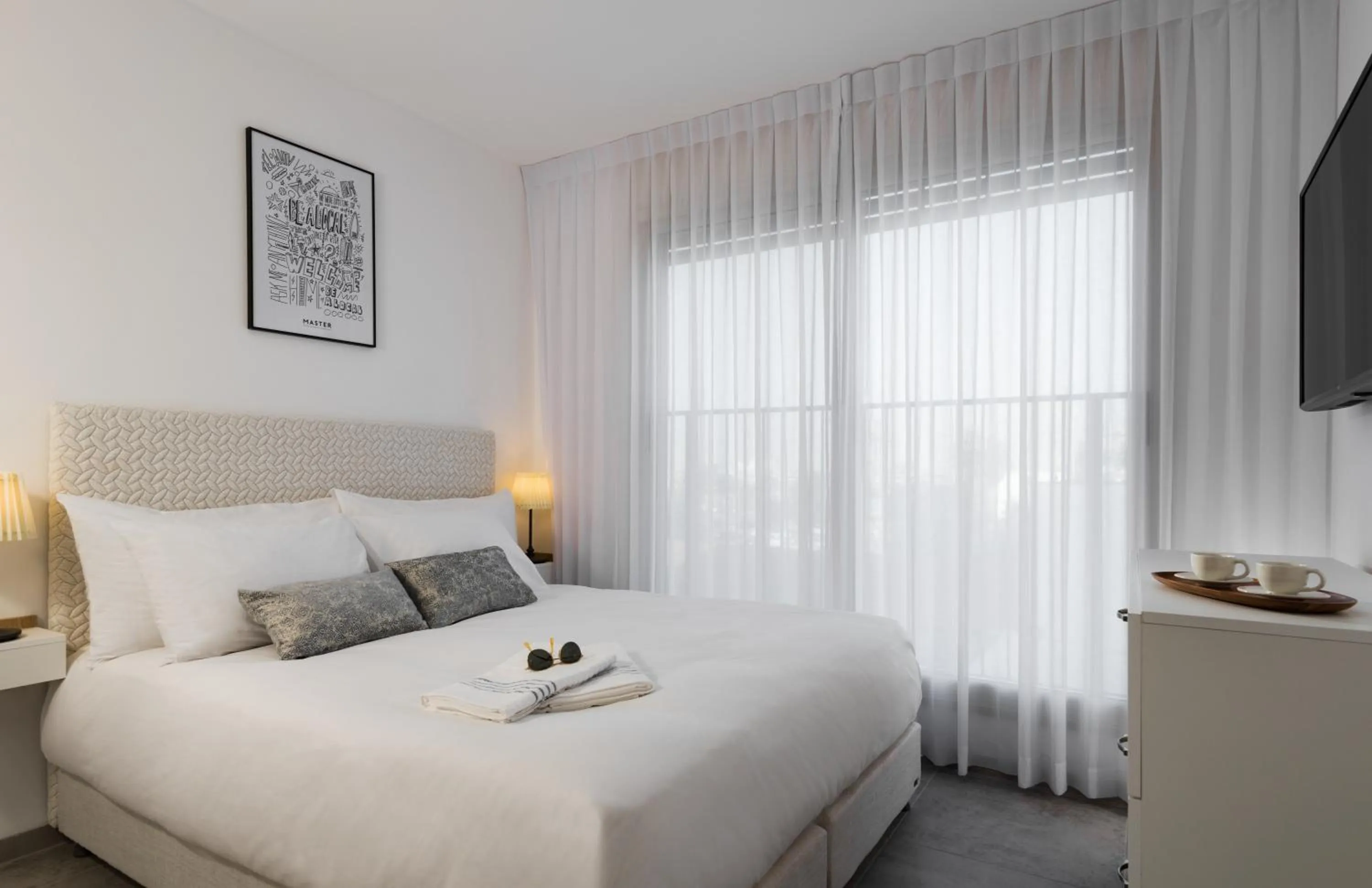 Bedroom, Bed in Herzl Boutique Hotel & Apartments by Domus