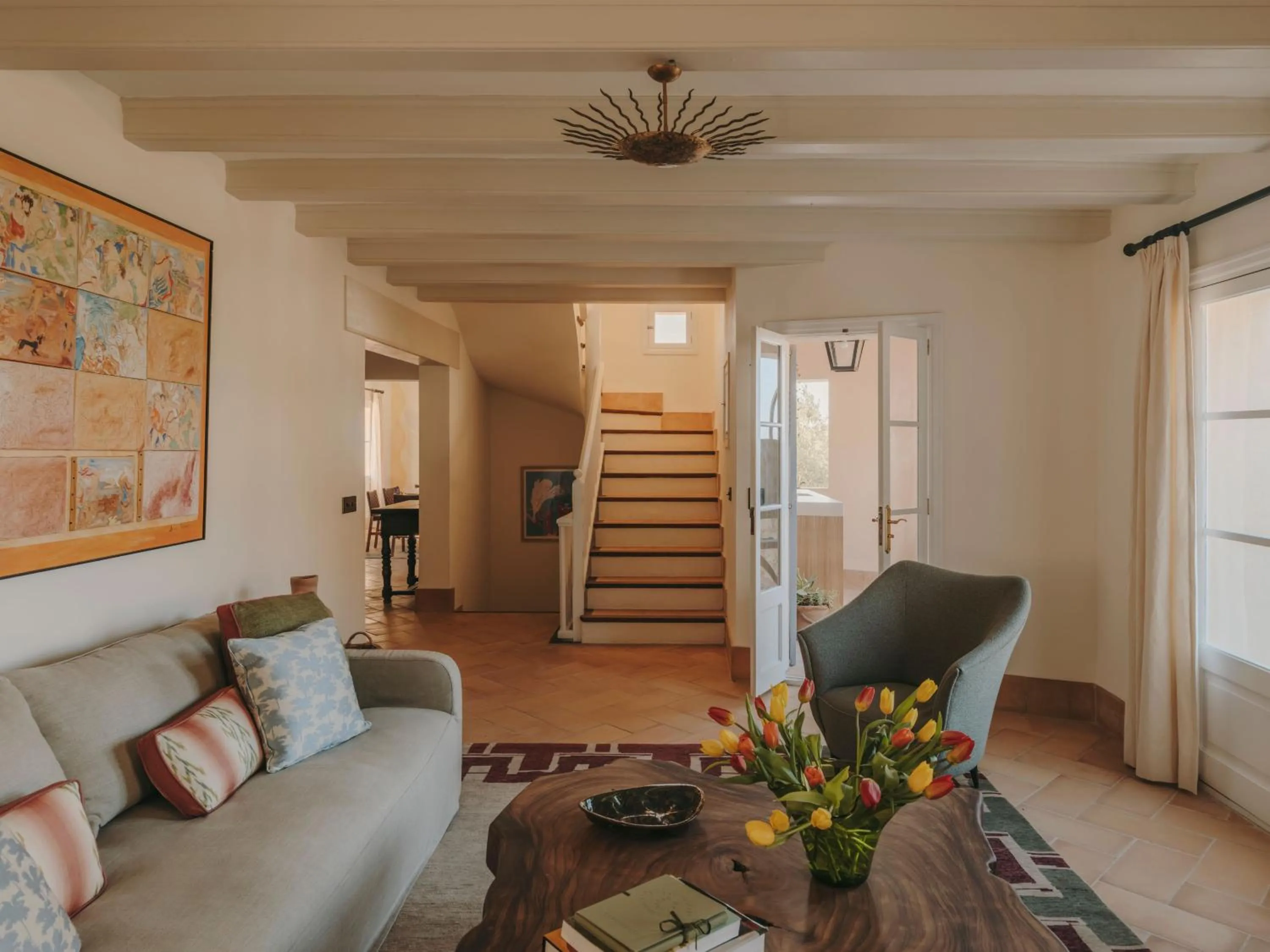 Living room in La Residencia, A Belmond Hotel, Mallorca