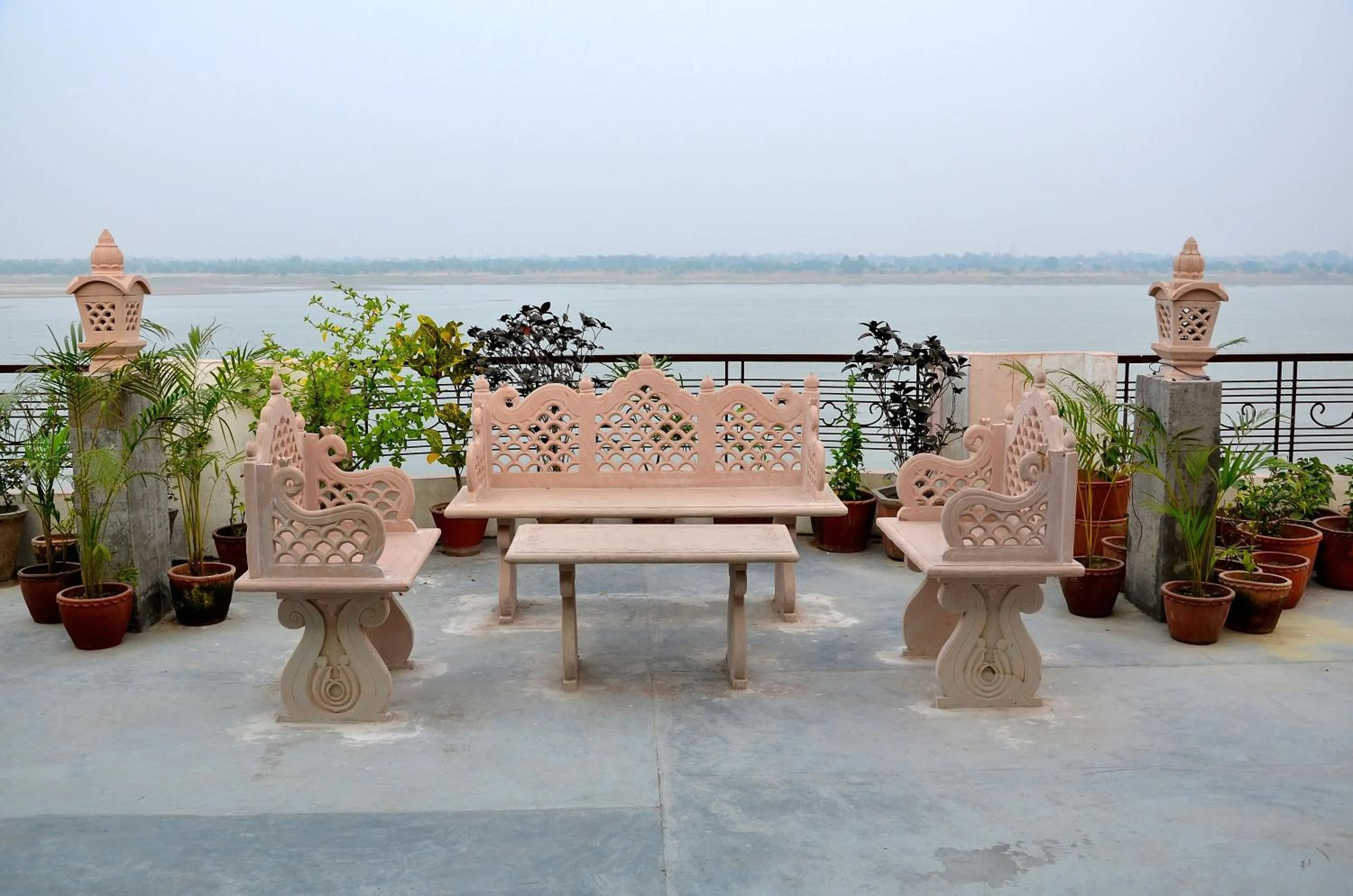 Patio in Ganga Monastery