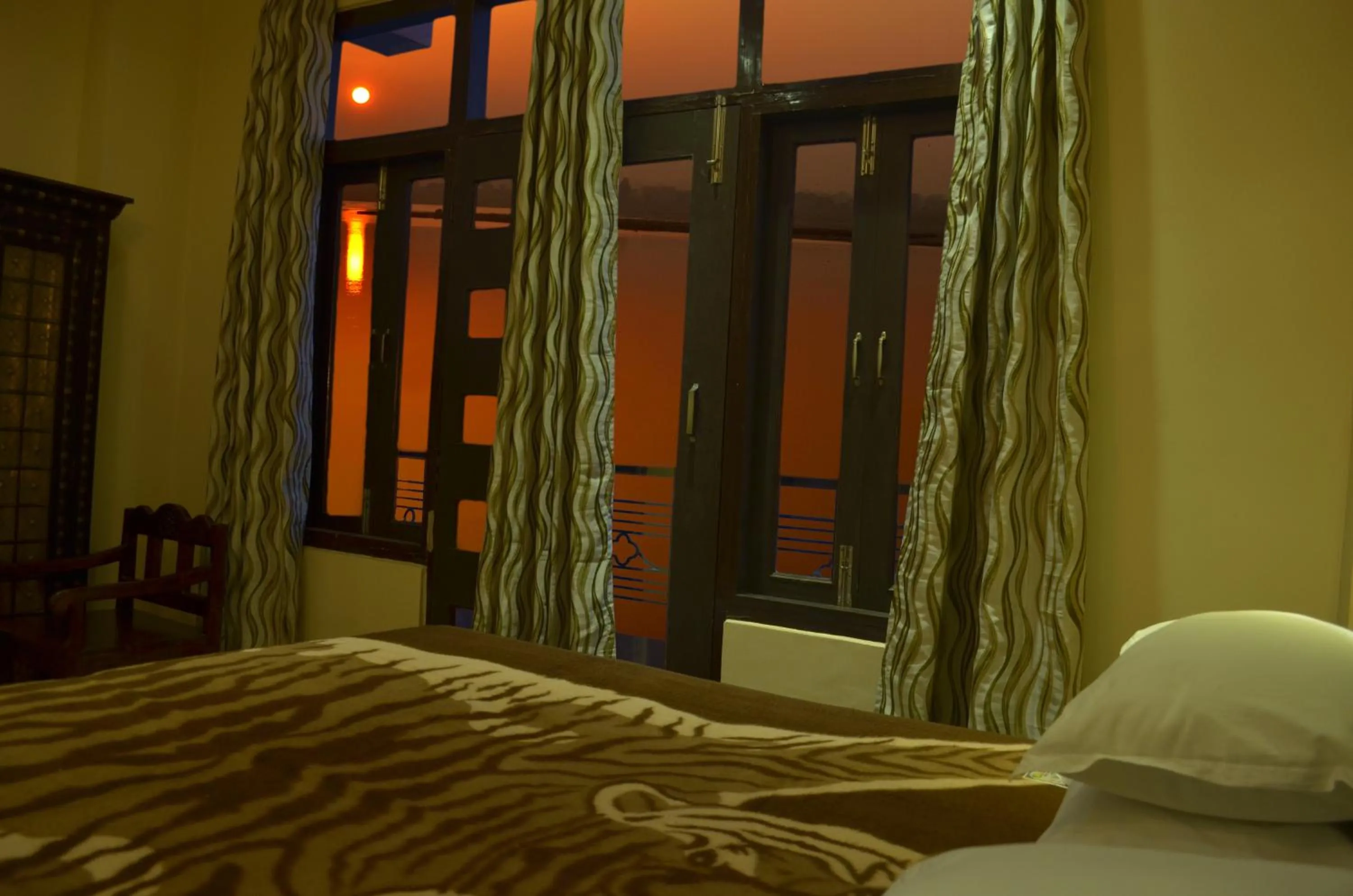 Bed in Ganga Monastery