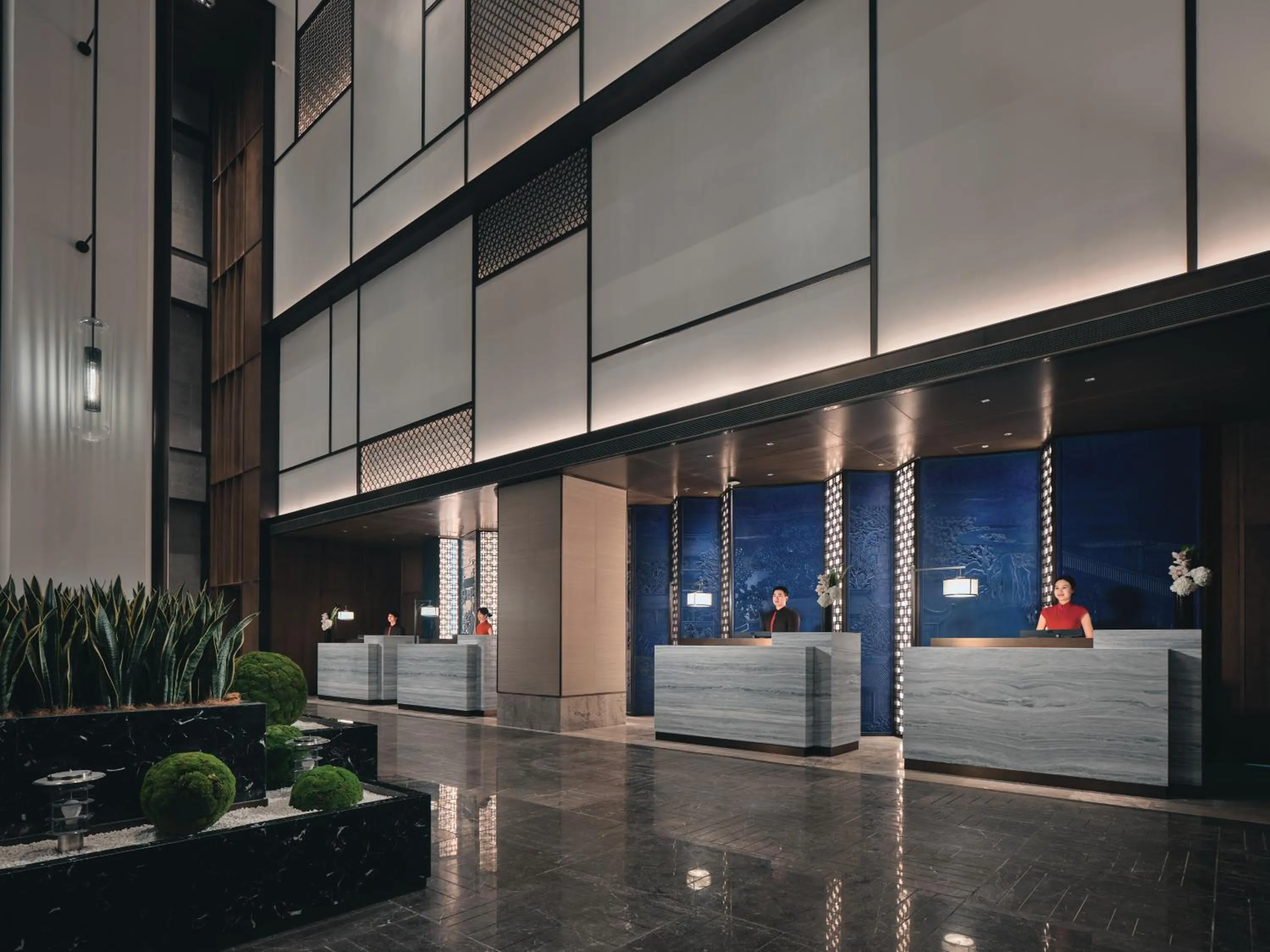 Lobby or reception in HUALUXE Kunshan Huaqiao, an IHG Hotel