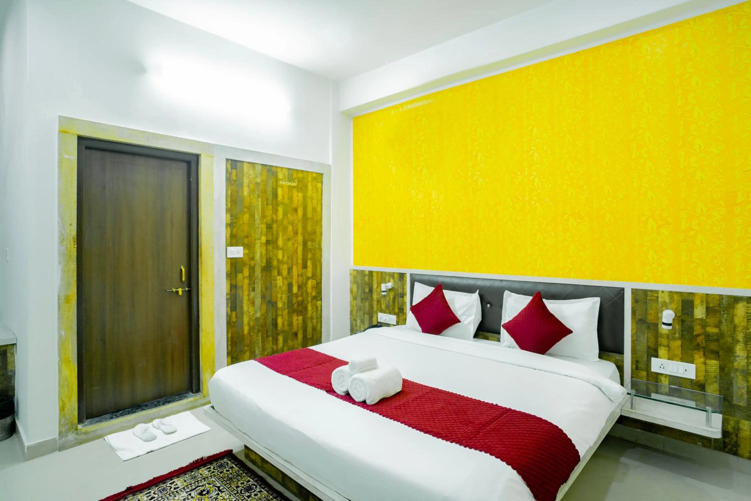 View (from property/room), Bed in Hotel Marina Mahal with Swimming Pool